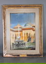 Antique Watercolor (1844-1920) Painting By Henry Stanier, Alhambra, Court of Lions