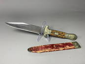 Early Sheffield Bowie Knife in Sheath by Bunting Andson