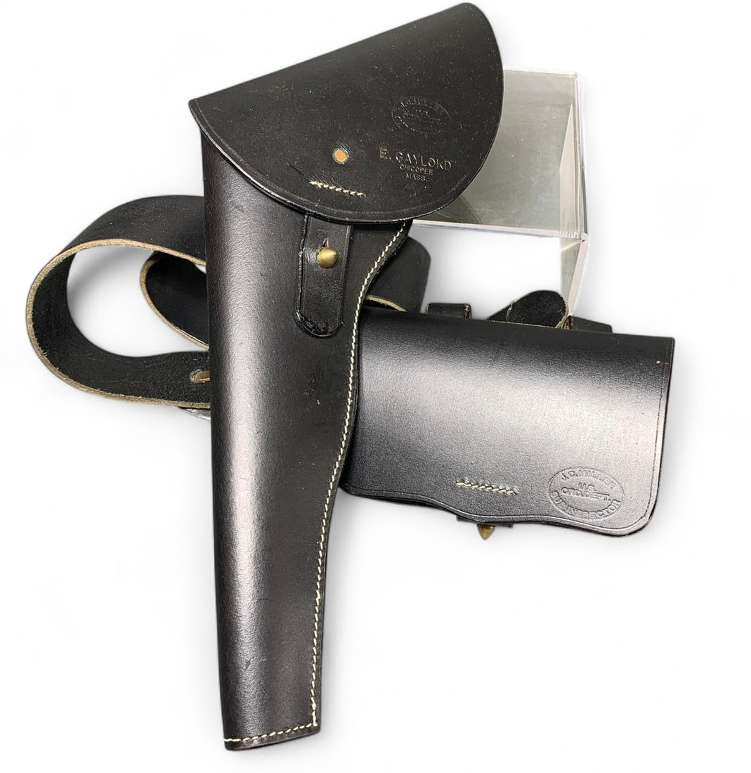 Civil War Reenactor Holster + Cartridge Box E. Gaylord: Belt is 46" long. Burns in-house (bidder arranged option on checkout) shipping available. Pickup is Thursday, June 26 from from 11 am to 7 pm at our gallery in Lancaster, OH 43130 or we will provide i