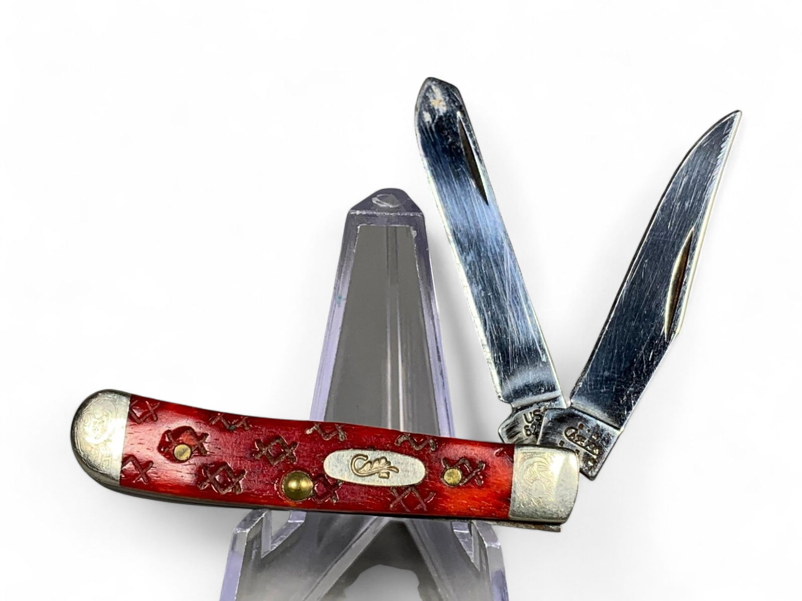 Case XX Folding Pocket Knife 62154 SS: Burns in-house shipping is available. pick up is Tuesday, July 28, from Noon to 7 pm at our gallery in Lancaster, Ohio 43130 or we will provide in-house shipping for this item. We will charge a $5 fee