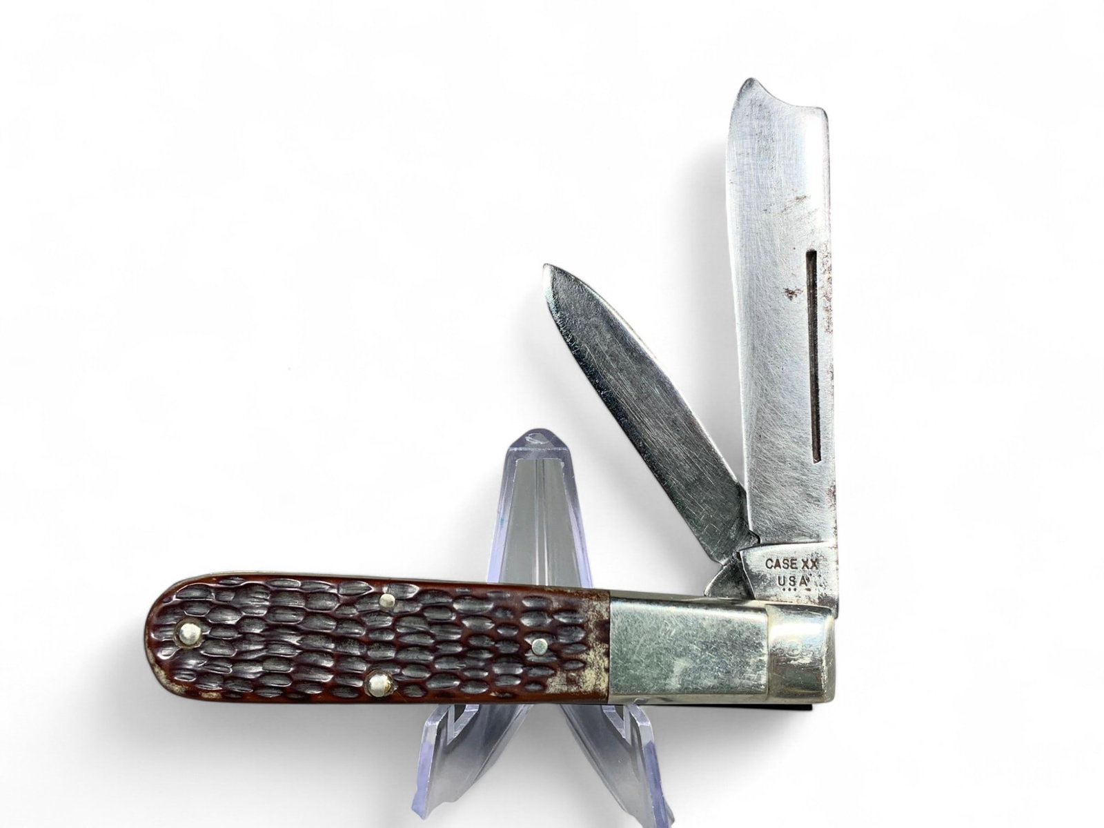 Vintage Case XX Pocket Knife 6205R: Burns in-house shipping is available. pick up is Tuesday, July 28, from Noon to 7 pm at our gallery in Lancaster, Ohio 43130 or we will provide in-house shipping for this item. We will charge a $5 fee