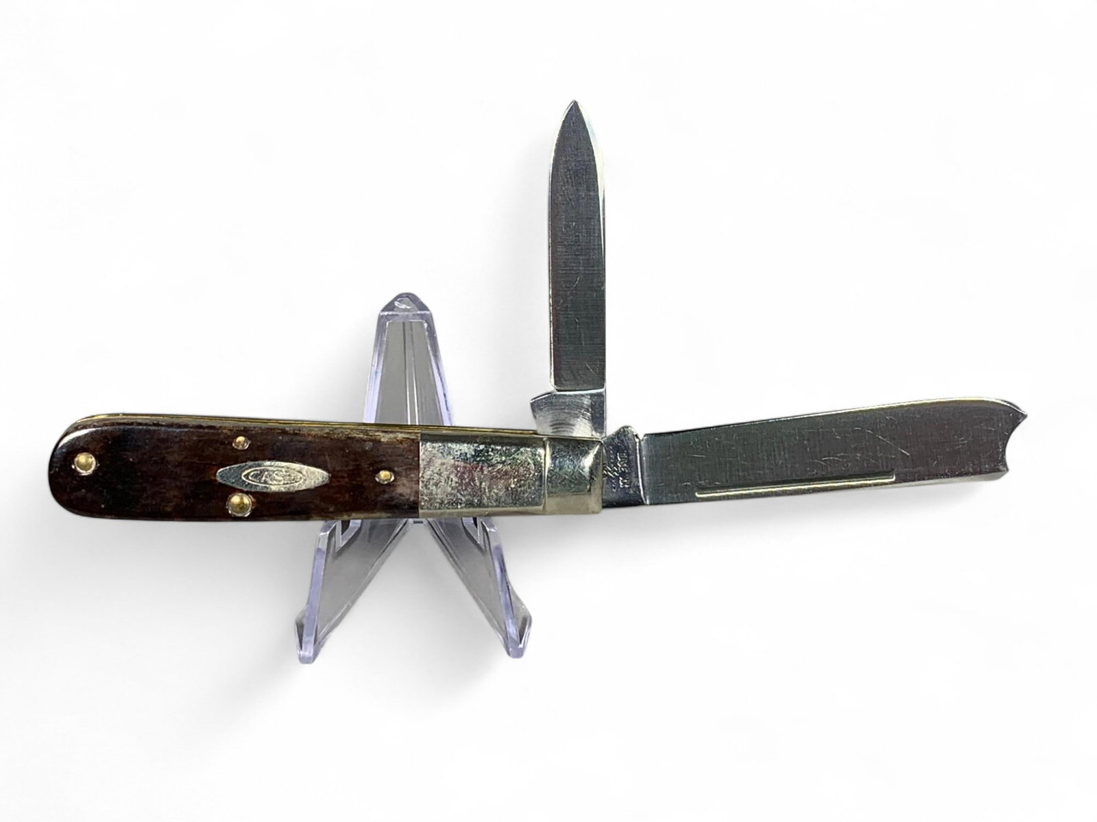 Vintage Case Folding Pocket Knife A6205 R SSP: Burns in-house shipping is available. pick up is Tuesday, July 28, from Noon to 7 pm at our gallery in Lancaster, Ohio 43130 or we will provide in-house shipping for this item. We will charge a $5 fee