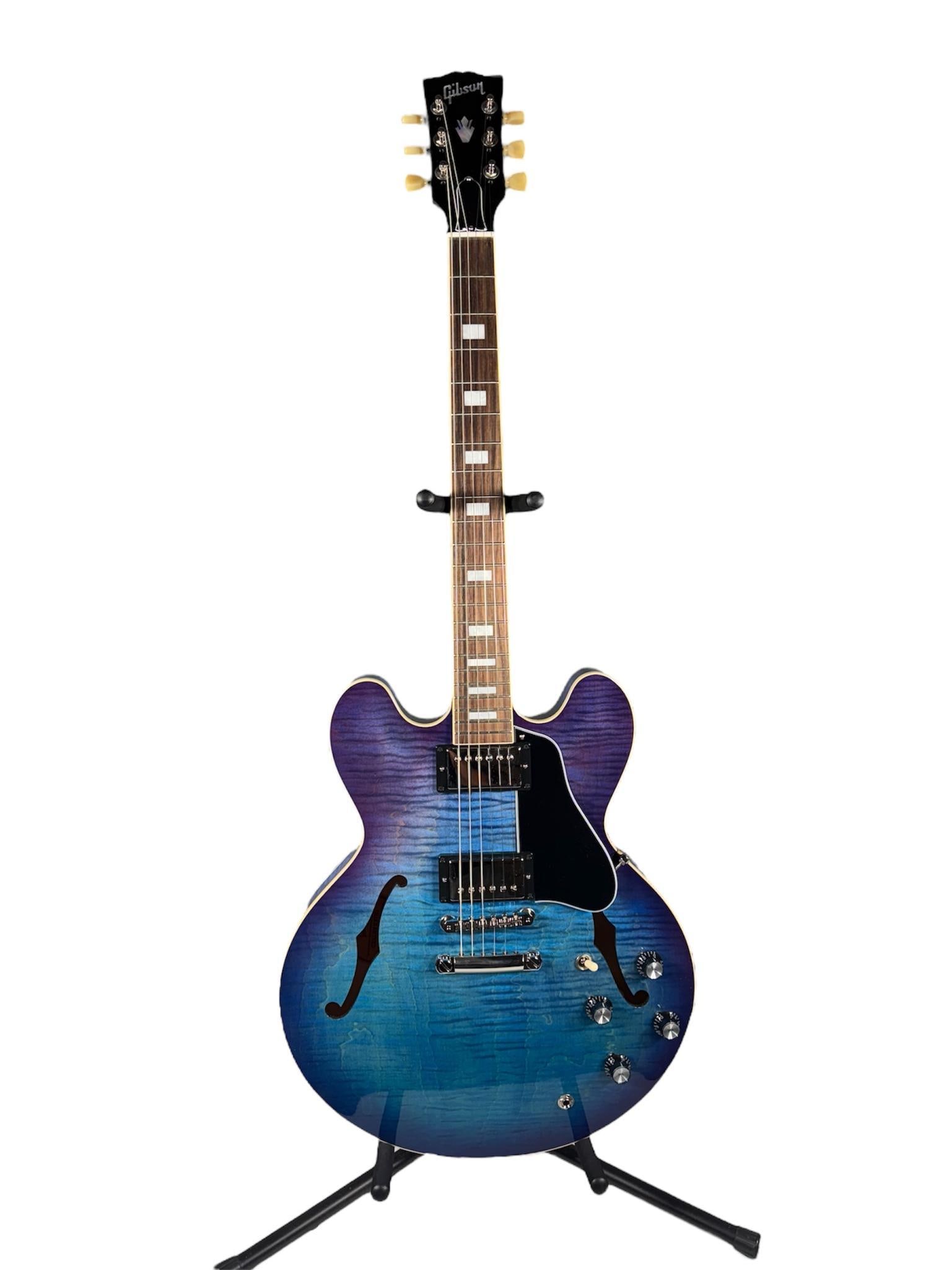 Gibson Figured Model ES 335 Electric Guitar with Case: Nice overall. With hard case. Stand not included. Burns in-house shipping is available. pick up is Tuesday, July 28, from Noon to 7 pm at our gallery in Lancaster, Ohio 43130 or we will provide in-hou