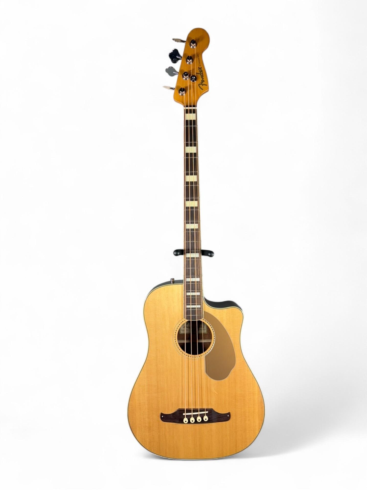 Fender Kingman Acoustic Bass Guitar in Hard Case: Nice overall. With hard case. Stand not included. Burns in-house shipping is available. pick up is Tuesday, July 28, from Noon to 7 pm at our gallery in Lancaster, Ohio 43130 or we will provide in-hou
