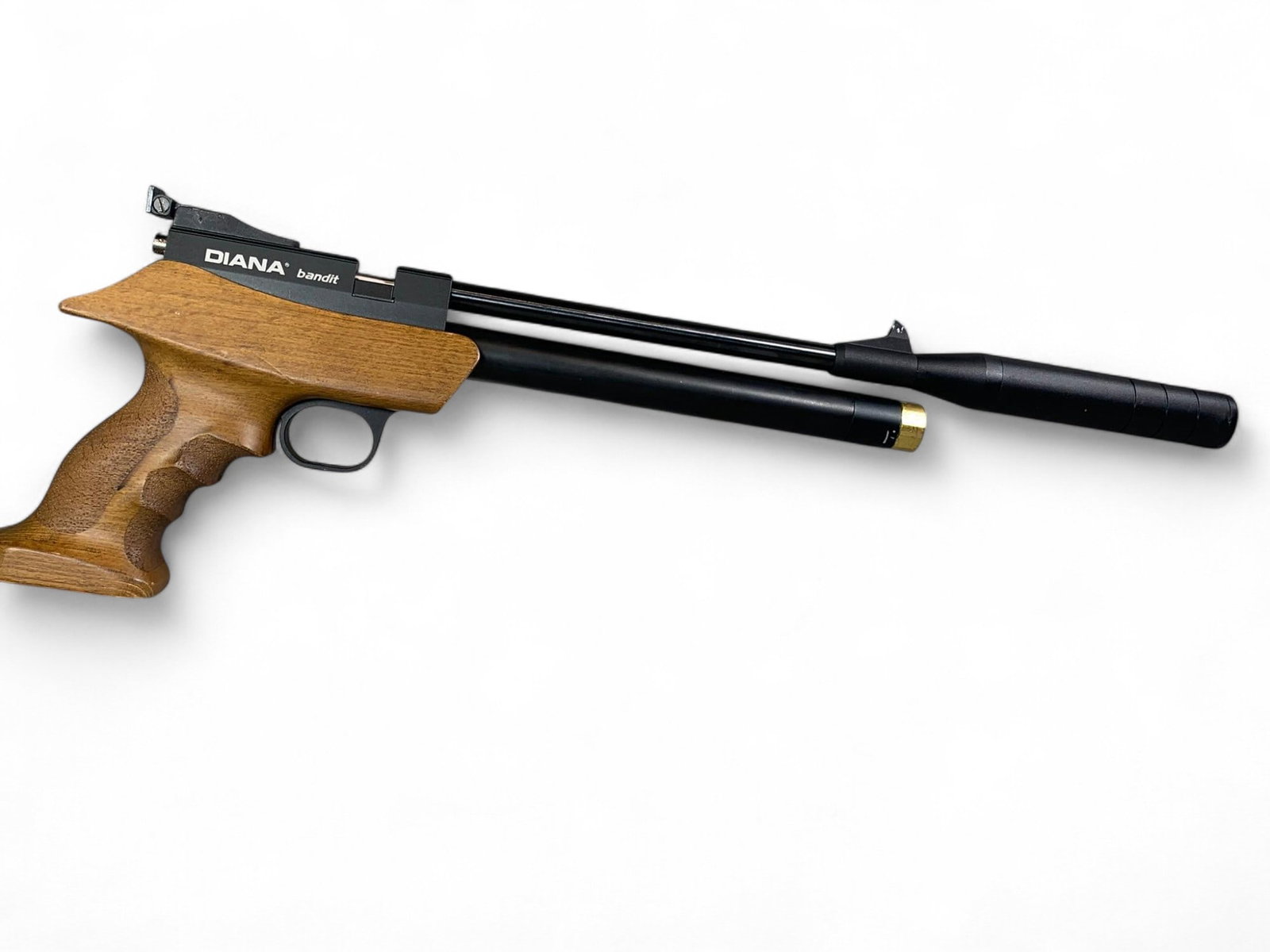 Diana Bandit Air Gun Pistol: Burns in-house shipping is available. pick up is Tuesday, July 28, from Noon to 7 pm at our gallery in Lancaster, Ohio 43130 or we will provide in-house shipping for this item. We will charge a $5 fee
