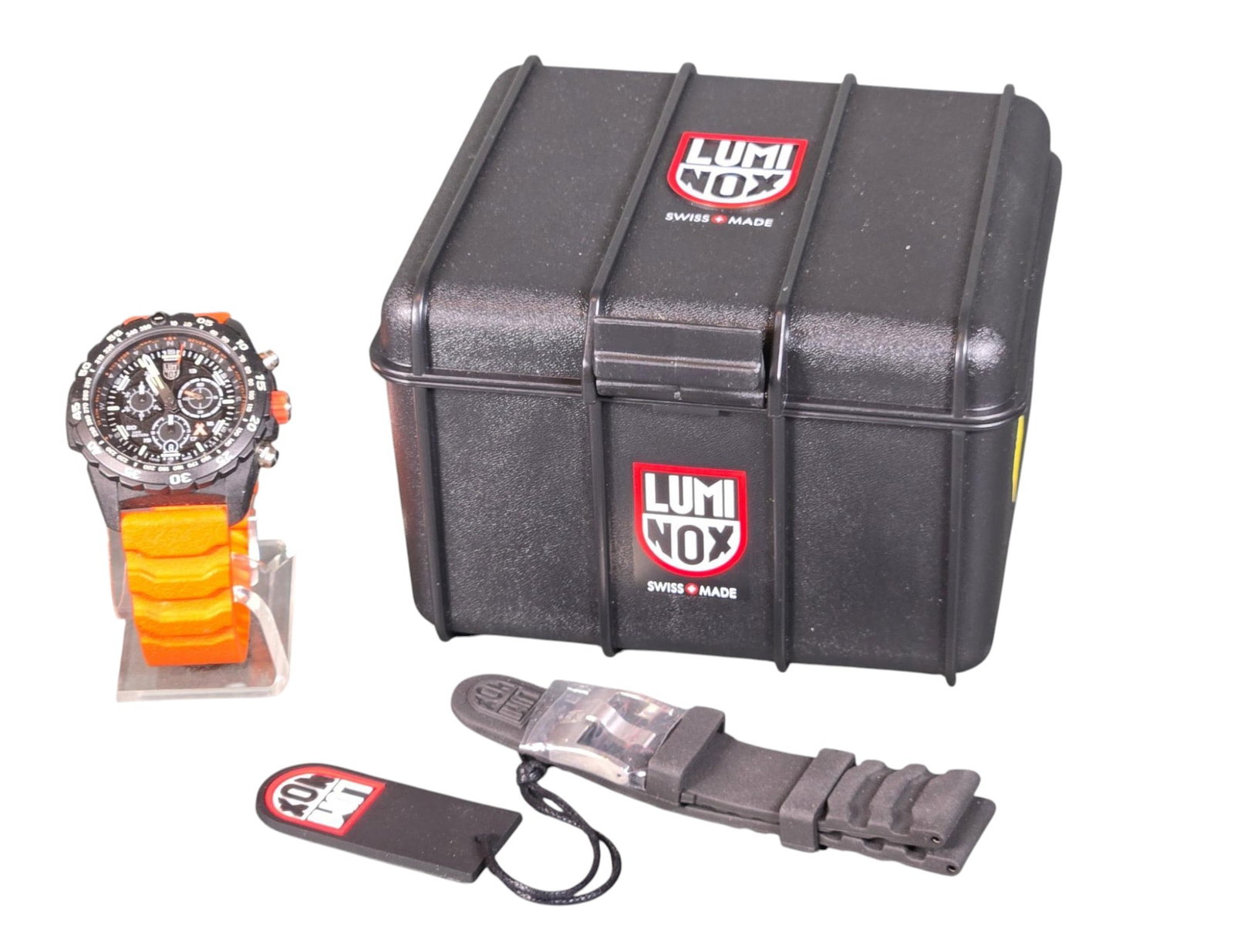 Men's Luminox Bear Grylls Survival Sea Master 3749 With Box, xtra band: Burns in-house shipping is available. pick up is Tuesday, July 28, from Noon to 7 pm at our gallery in Lancaster, Ohio 43130 or we will provide in-house shipping for this item. We will charge a $5 fee