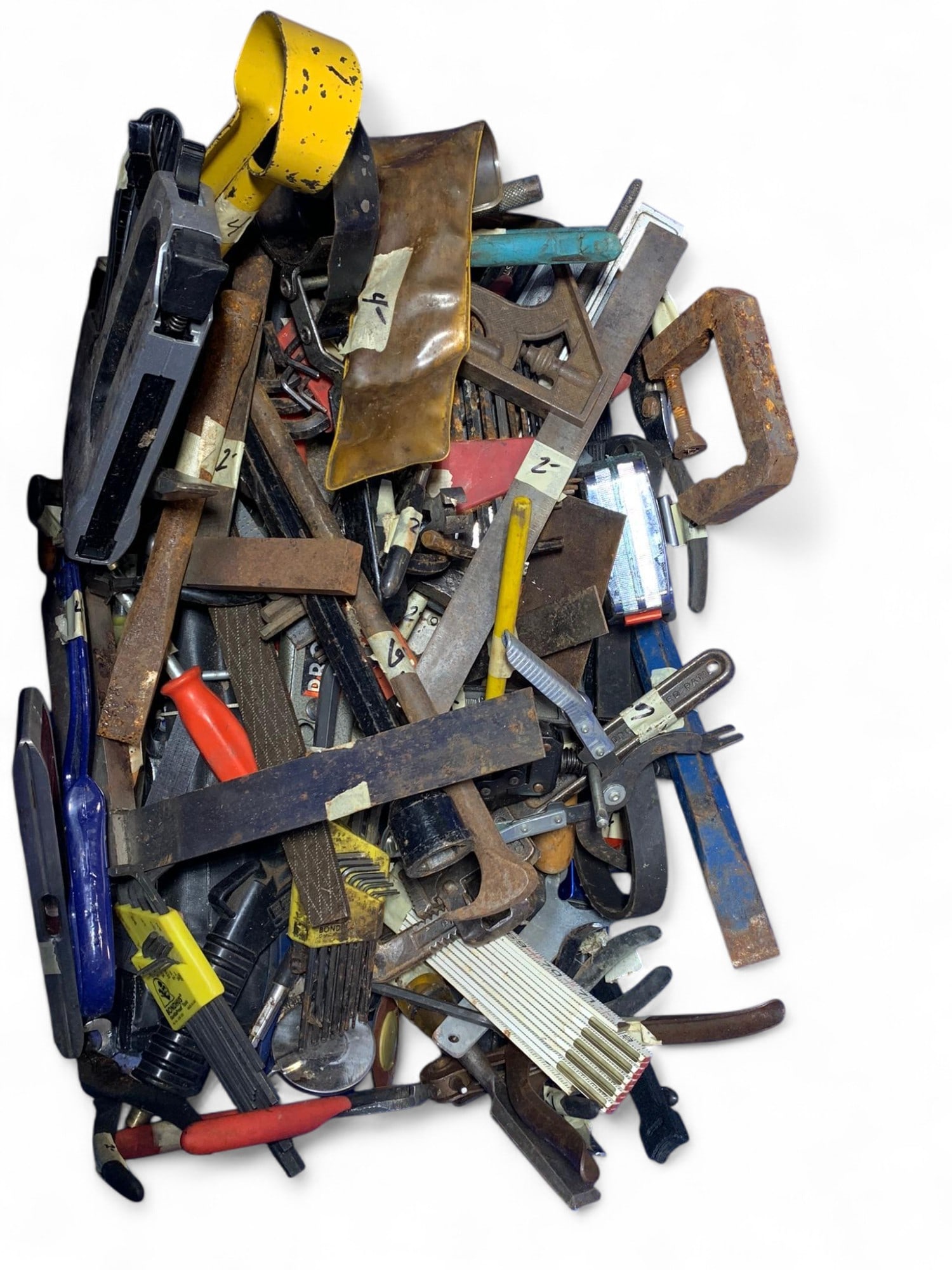 Group Lot of Various Hand Tools Including Pittsburgh 16 Piece Wrench Set: Burns in-house shipping is available. pick up is Tuesday, July 28, from Noon to 7 pm at our gallery in Lancaster, Ohio 43130 or we will provide in-house shipping for this item. We will charge a $5 fee