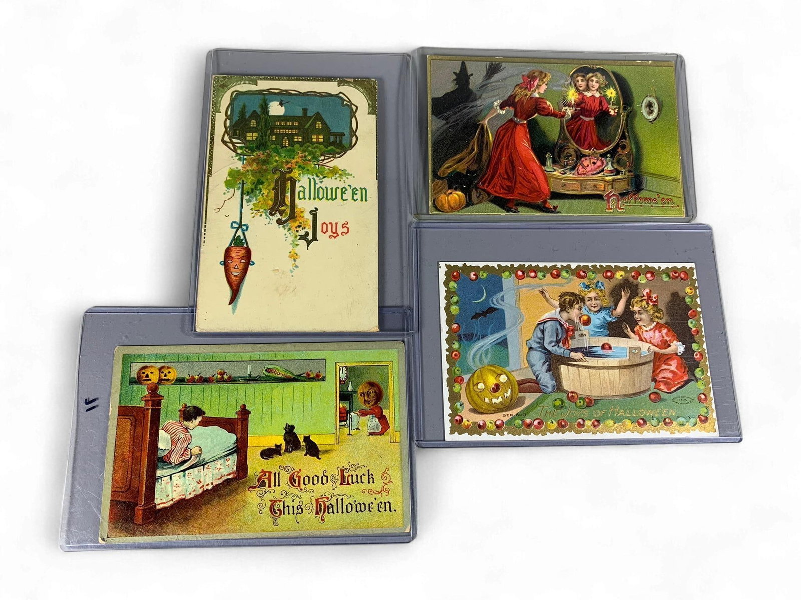 A Collection of Early 20th Century Antique Halloween Postcards, including Brennan, Tuck (1 of 9)