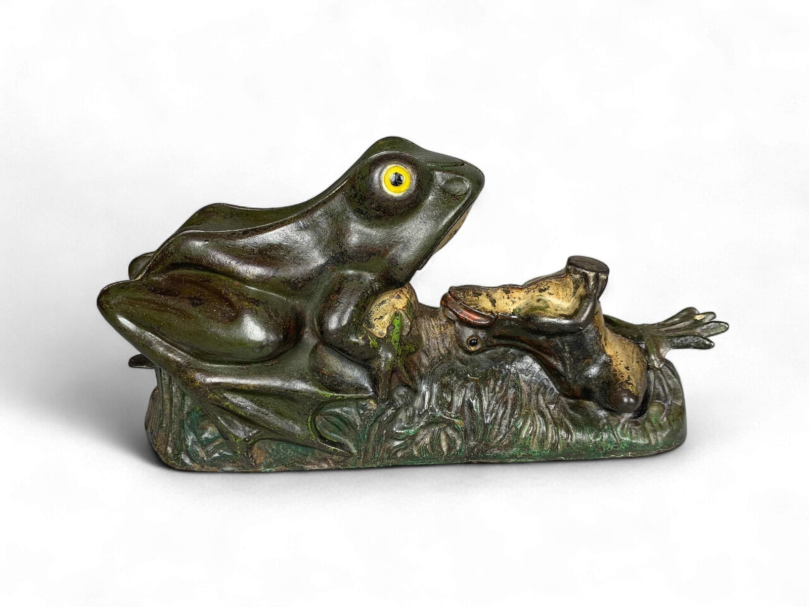 A J. & E. Stevens "Two Frogs" Cast Iron Mechanical Bank (1 of 11)