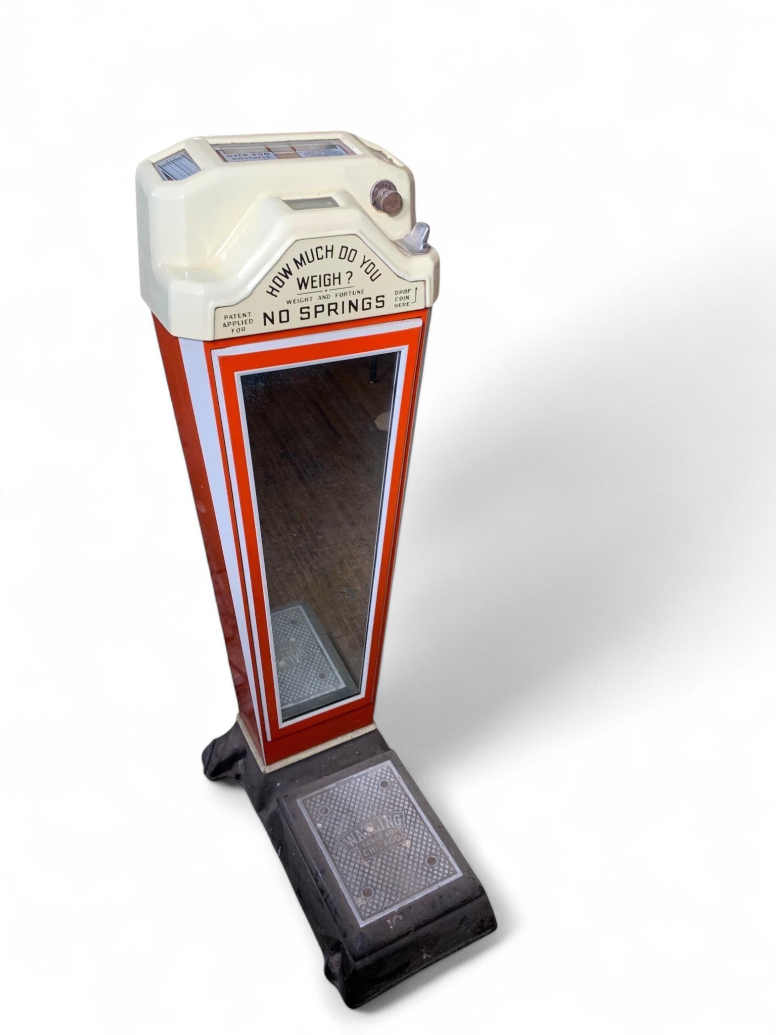 A Watling Springless Coin-Operated Fortune Teller Floor Scale, Circa 1953 (1 of 19)