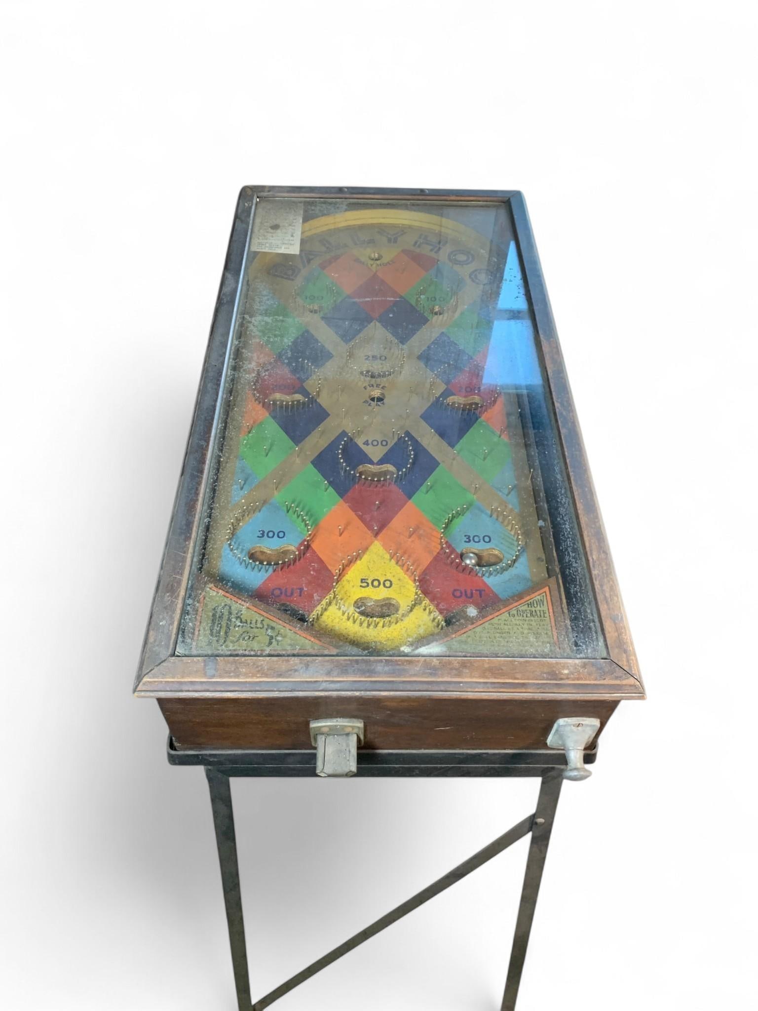 A "Ballyhoo" Pinball Machine by Bally, circa 1932 (1 of 14)