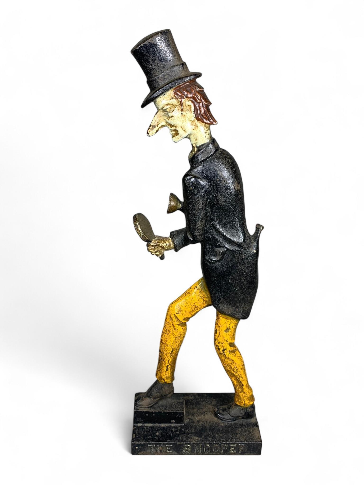 Polychrome Painted Cast Iron 'The Snooper' Doorstop (1 of 10)