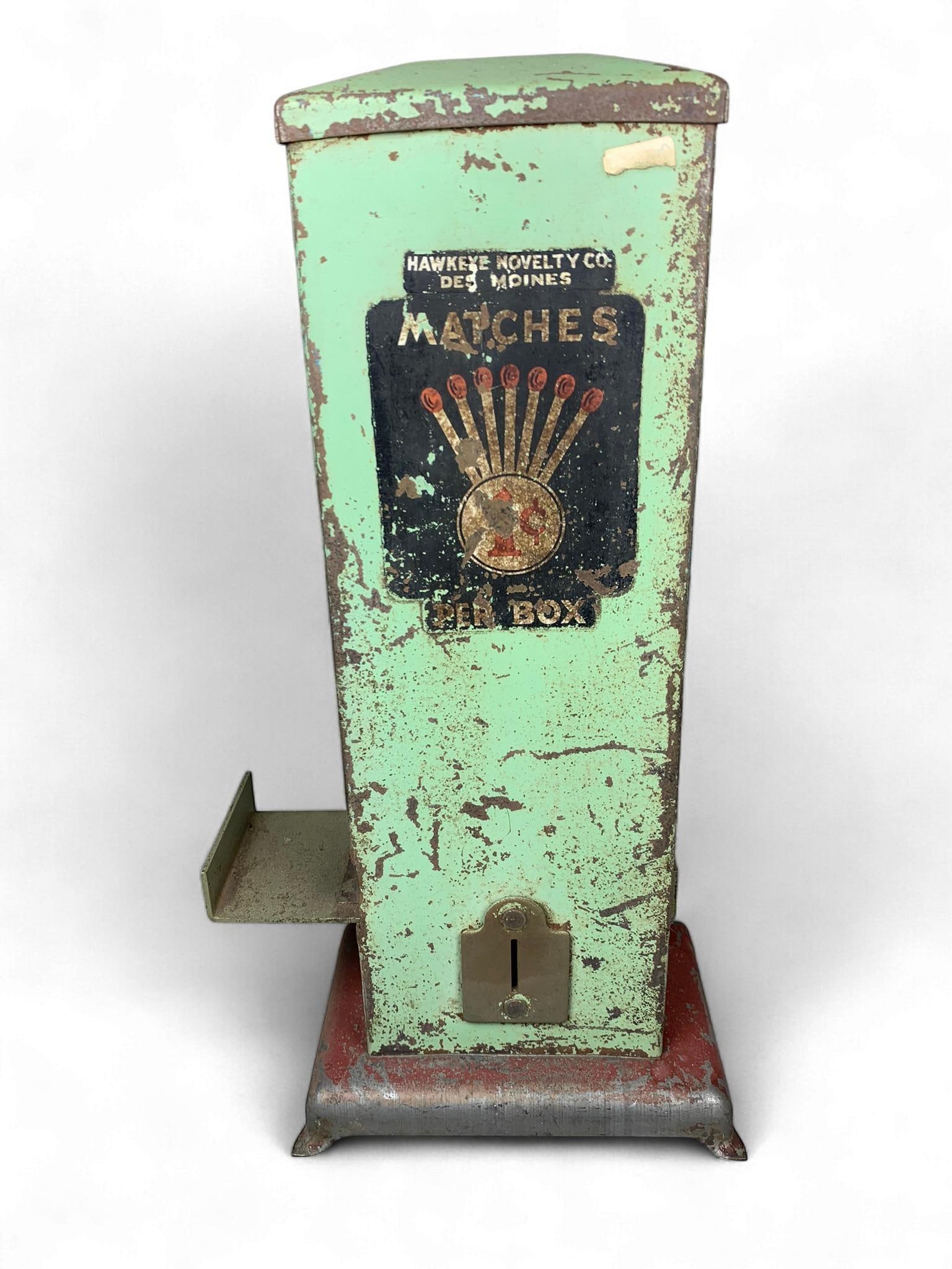Vintage Hawkeye Novelty Co. Coin-Operated Match Dispenser (1 of 9)