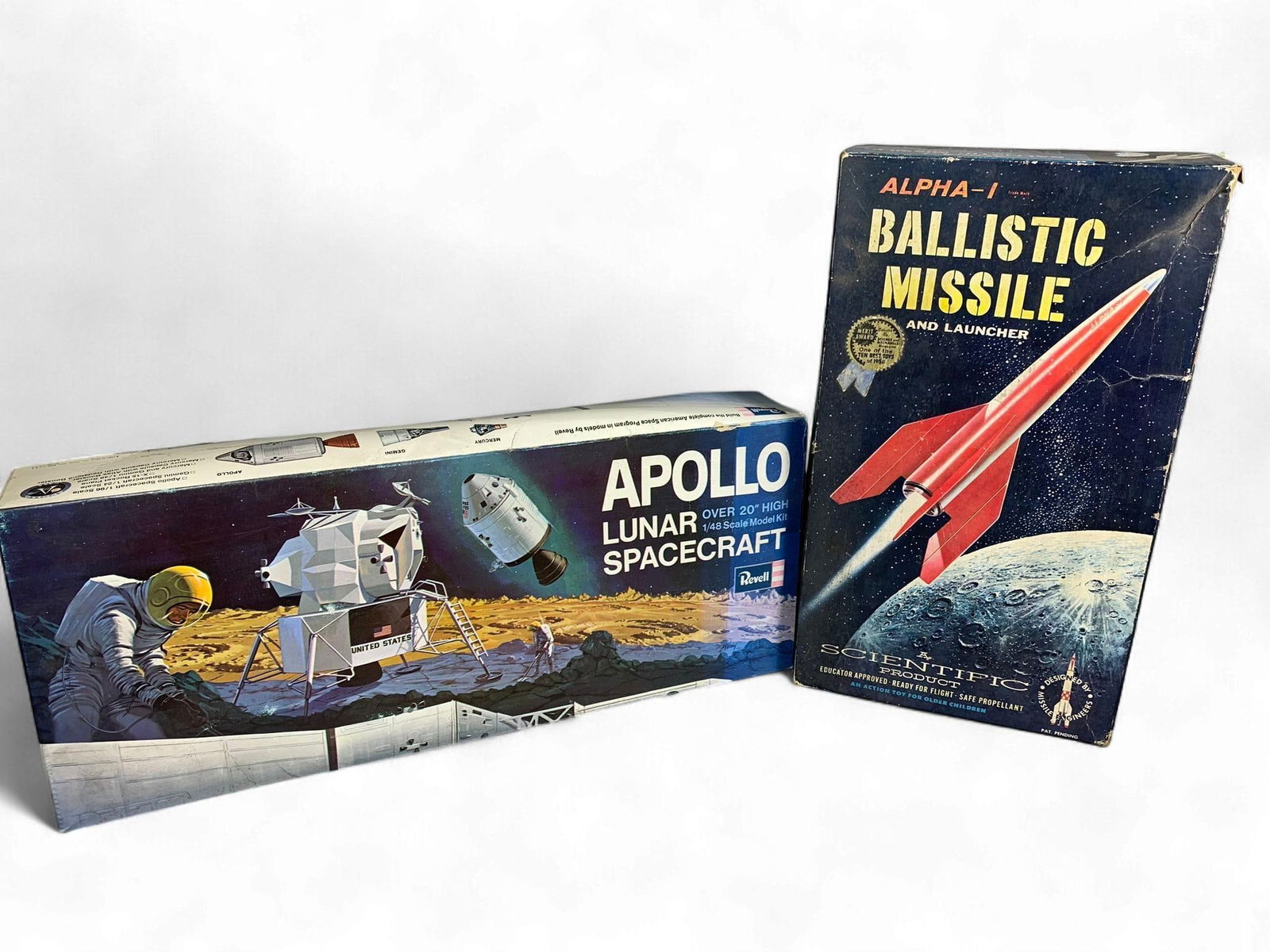 A Group of Vintage Space-Themed Model Kits: Revell Apollo Lunar Spacecraft and Scientific Alpha-1 Ba (1 of 9)