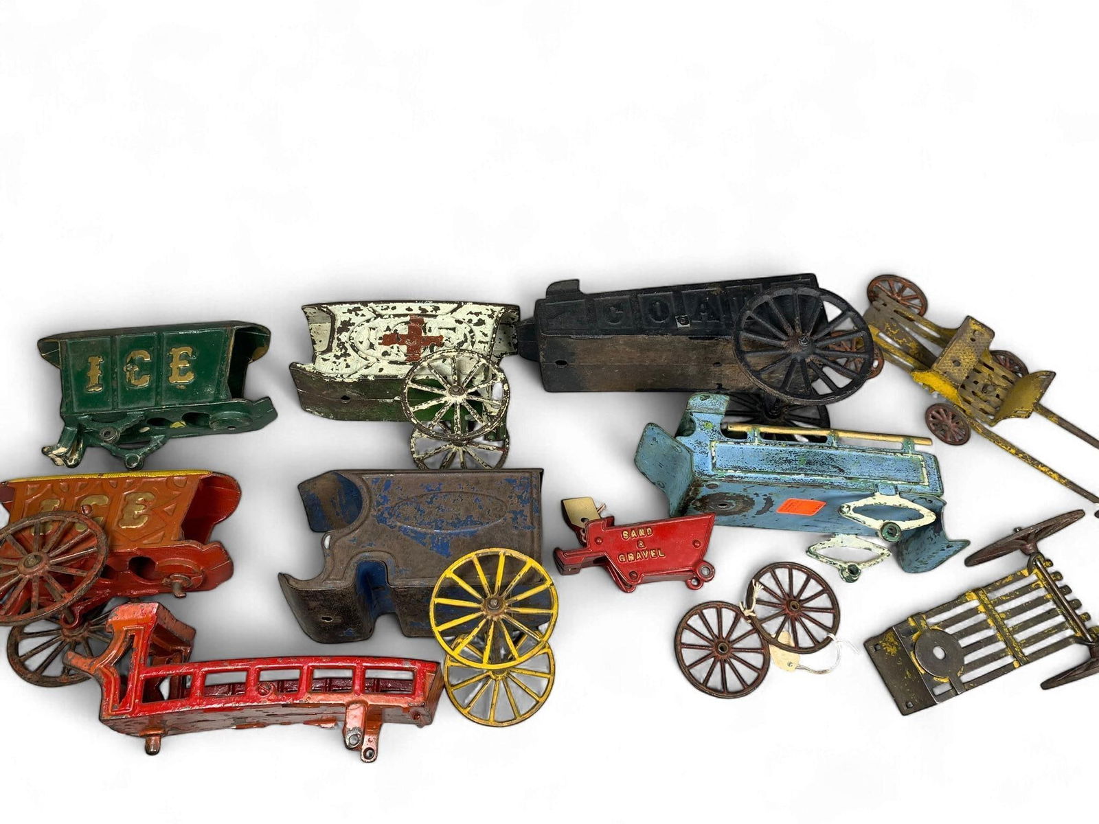 A Collection of Vintage Kenton and Other Cast Iron Toy Wagons and Vehicles (1 of 20)
