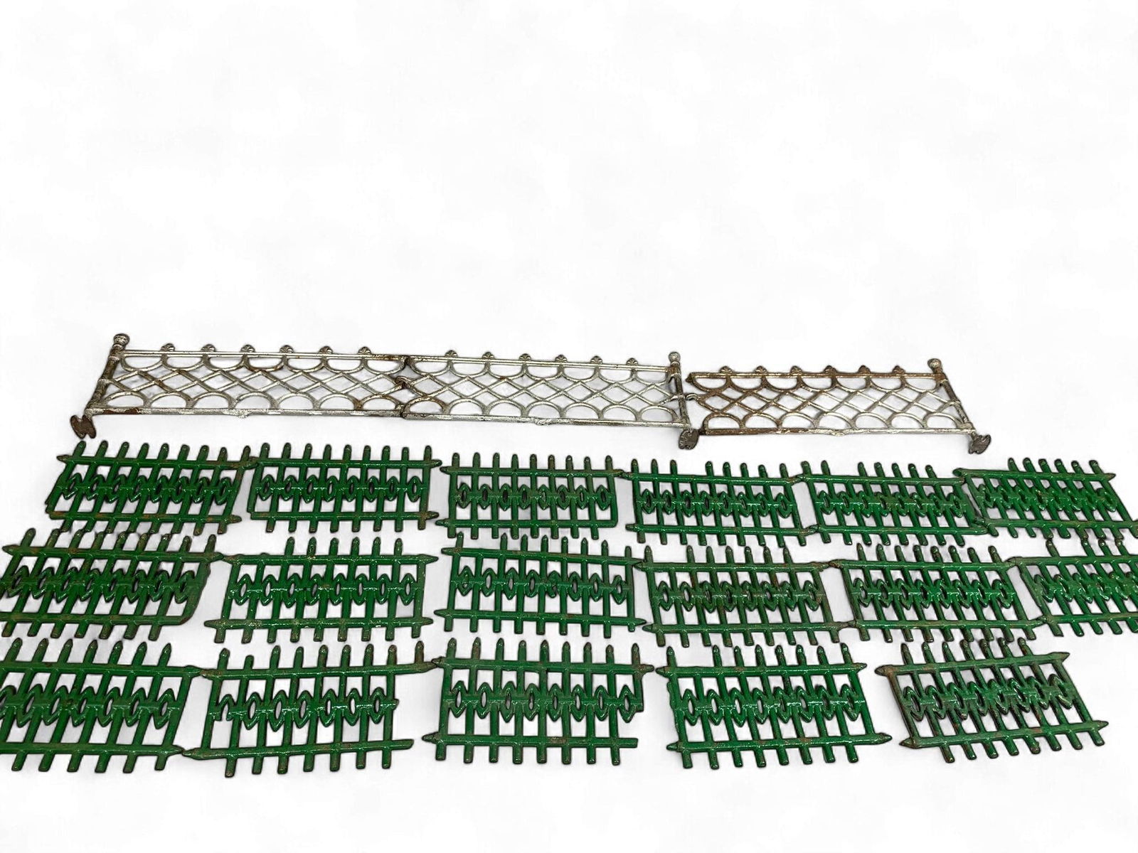 A Group of Victorian Style Miniature Cast Iron Decorative Fence and Railing Sections (1 of 9)