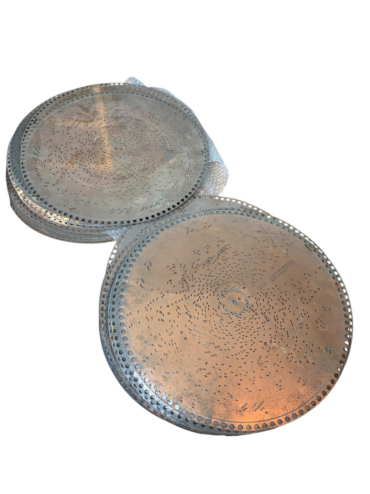 A Collection of Late 19th/Early 20th Century Regina 15 1/2 Inch Music Box Discs (1 of 15)