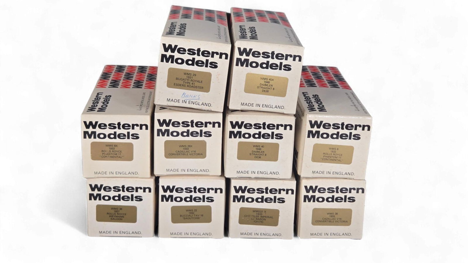 A Collection of Vintage Western Models 1/43rd Scale Diecast Model Cars in Original Boxes (1 of 9)