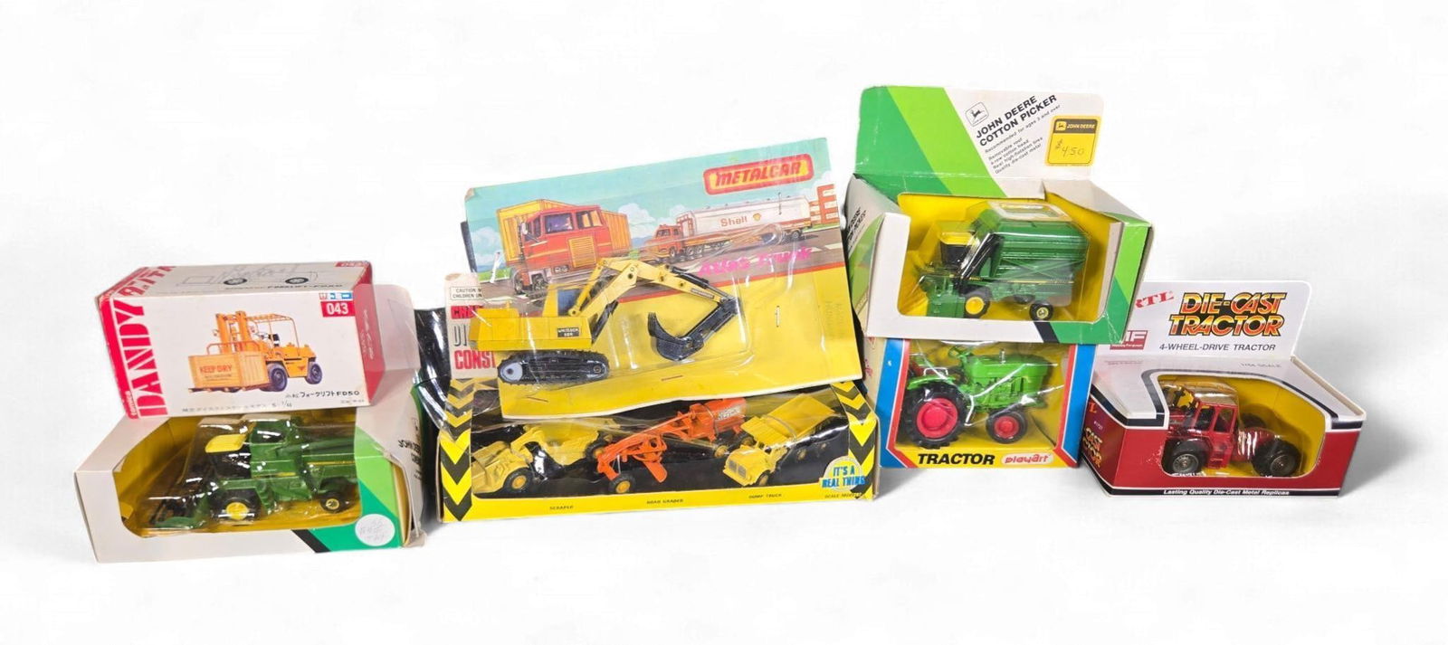 A Group of Vintage diecast Toy Vehicles, including Construction and Agricultural Models (1 of 16)