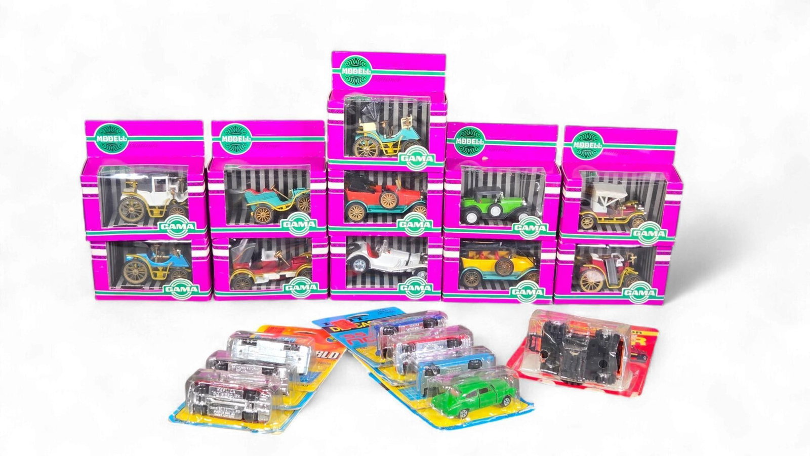 A Collection of GAMA 1:46 Modell Oldtimer diecast Vehicles, West German, with Additional Pezza and S (1 of 9)