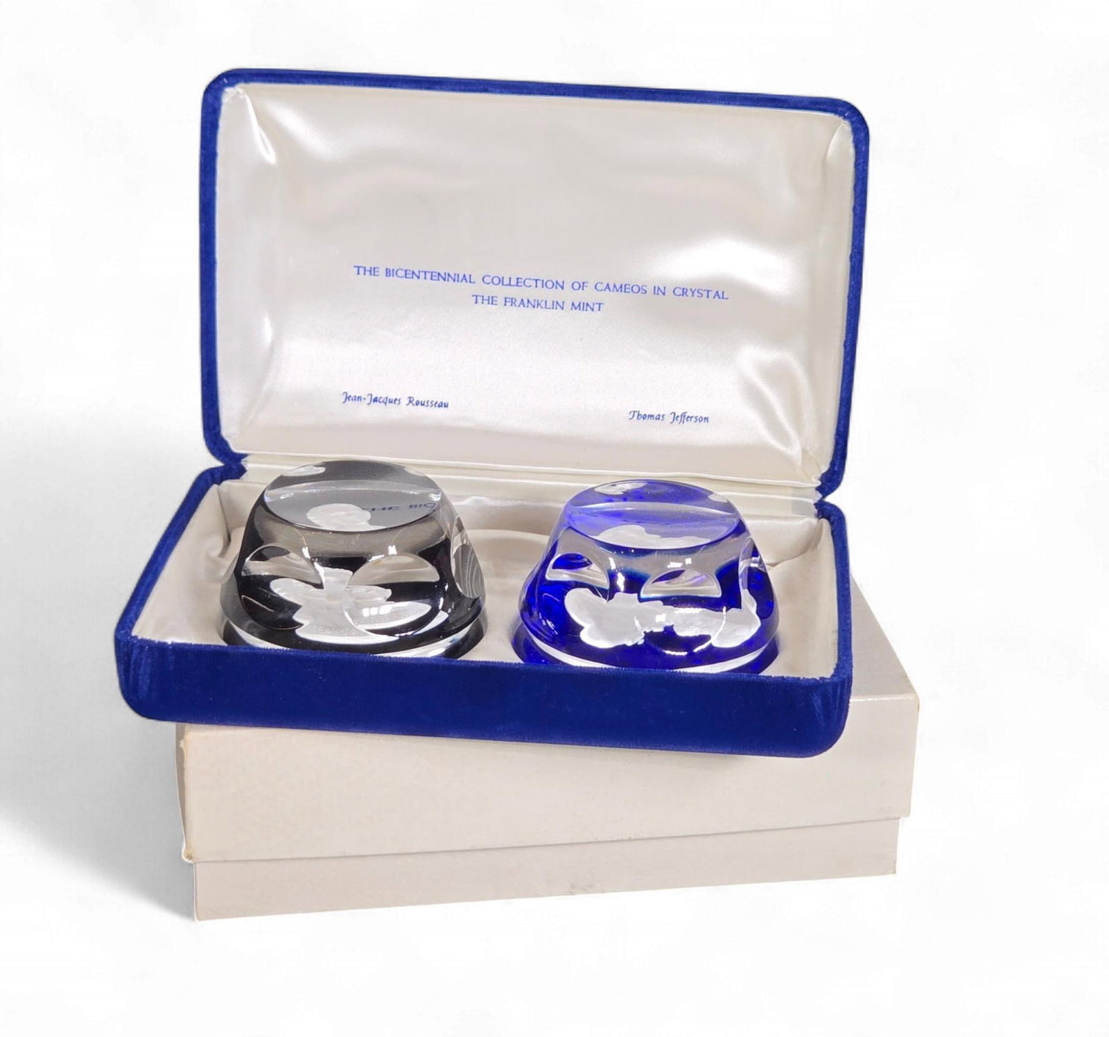 A Group of Franklin Mint Baccarat 'The Bicentennial Collection of Cameos in Crystal' Lead Crystal Pa (1 of 6)