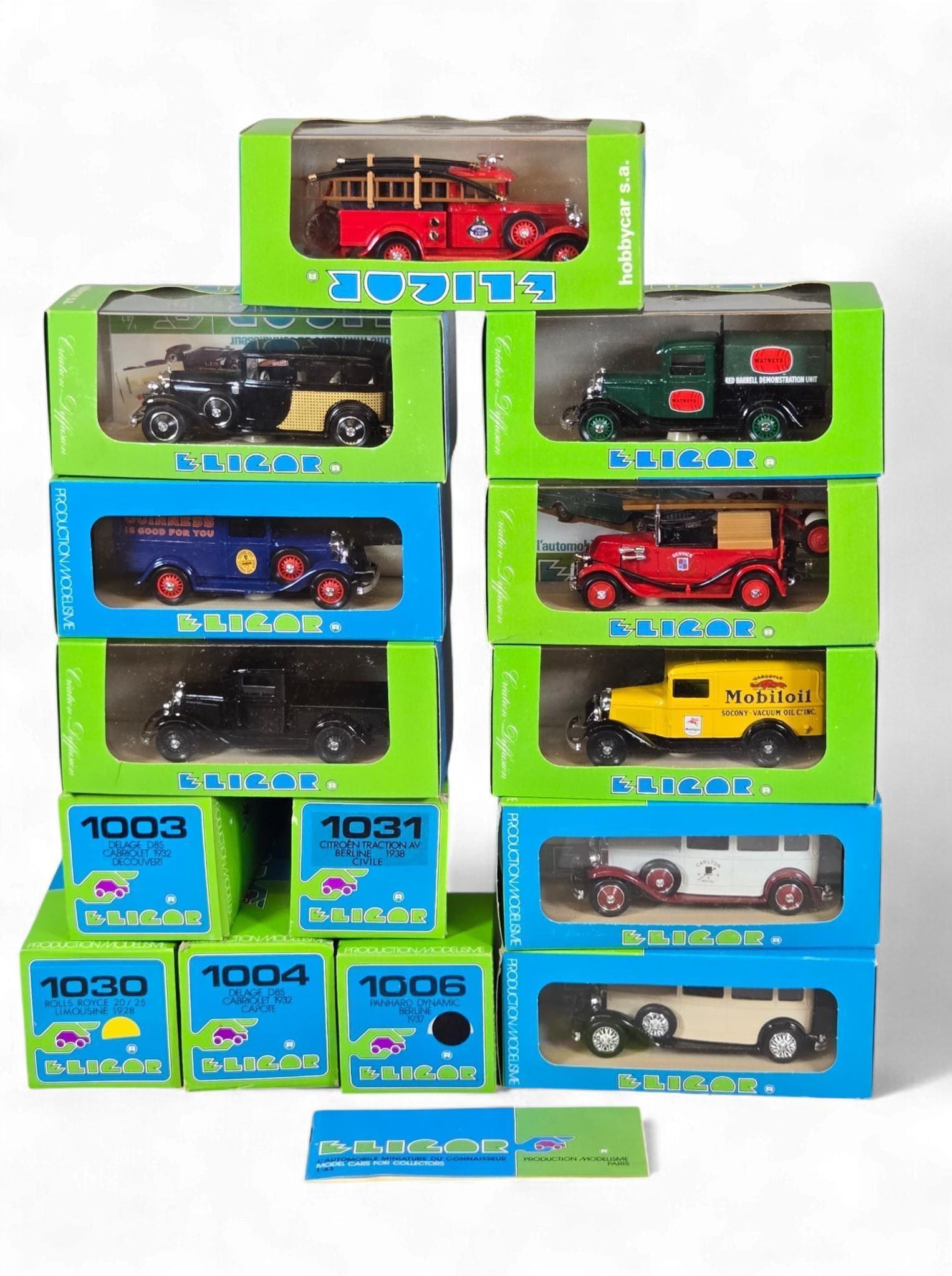 A Group of Eligor Brand 1/43 Scale diecast Model Vehicles, 1928-1938 (1 of 10)