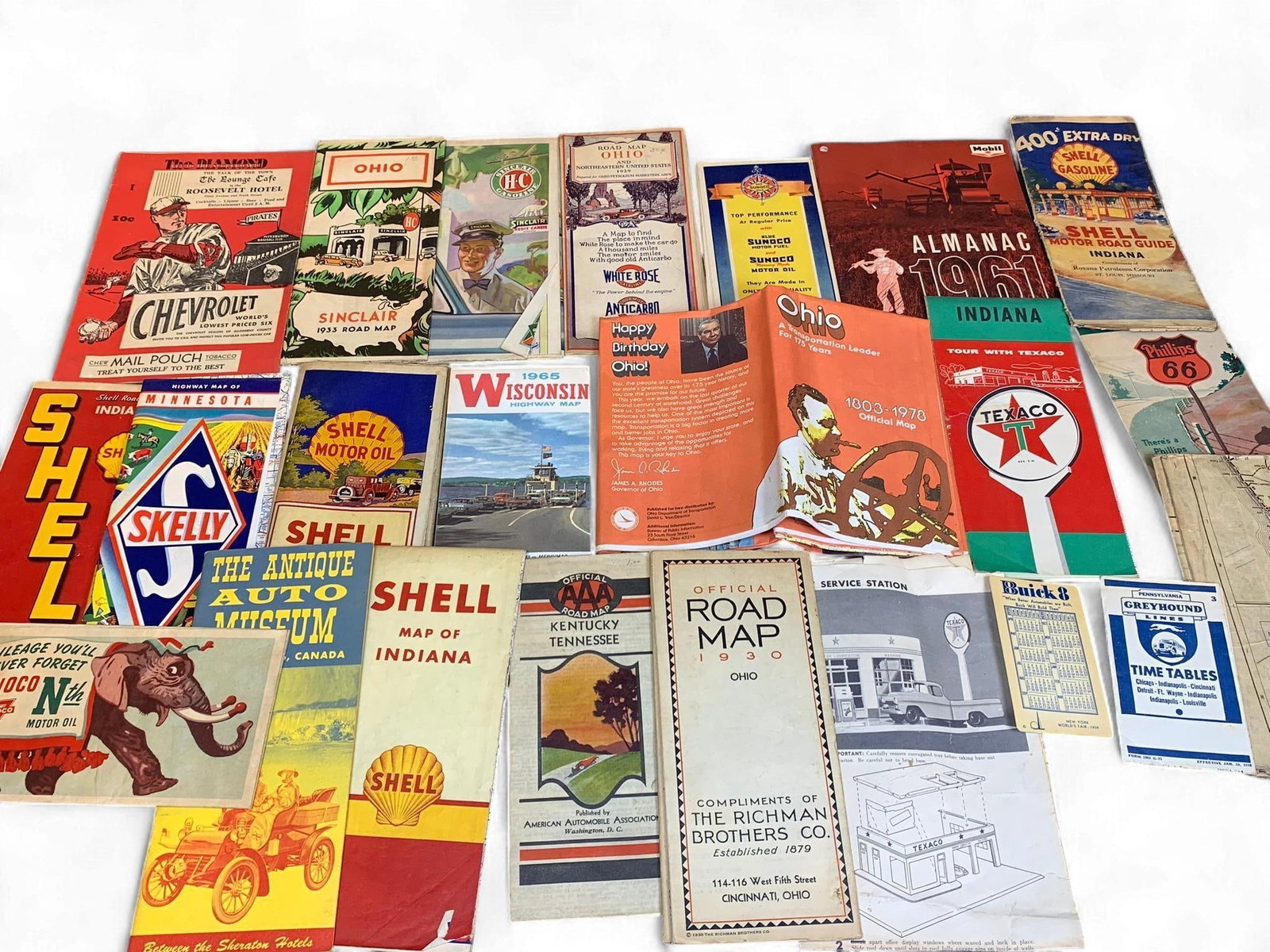 A Collection of Vintage Automotive and Petroleum Branded Road Maps and Ephemera, circa 1929-1978 (1 of 8)