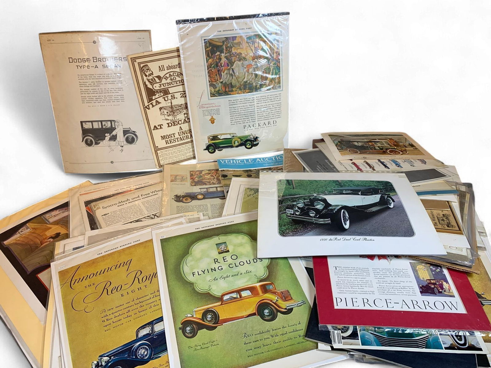 A Collection of Vintage Automobile Advertisements and Promotional Materials, Early 20th Century, inc (1 of 17)