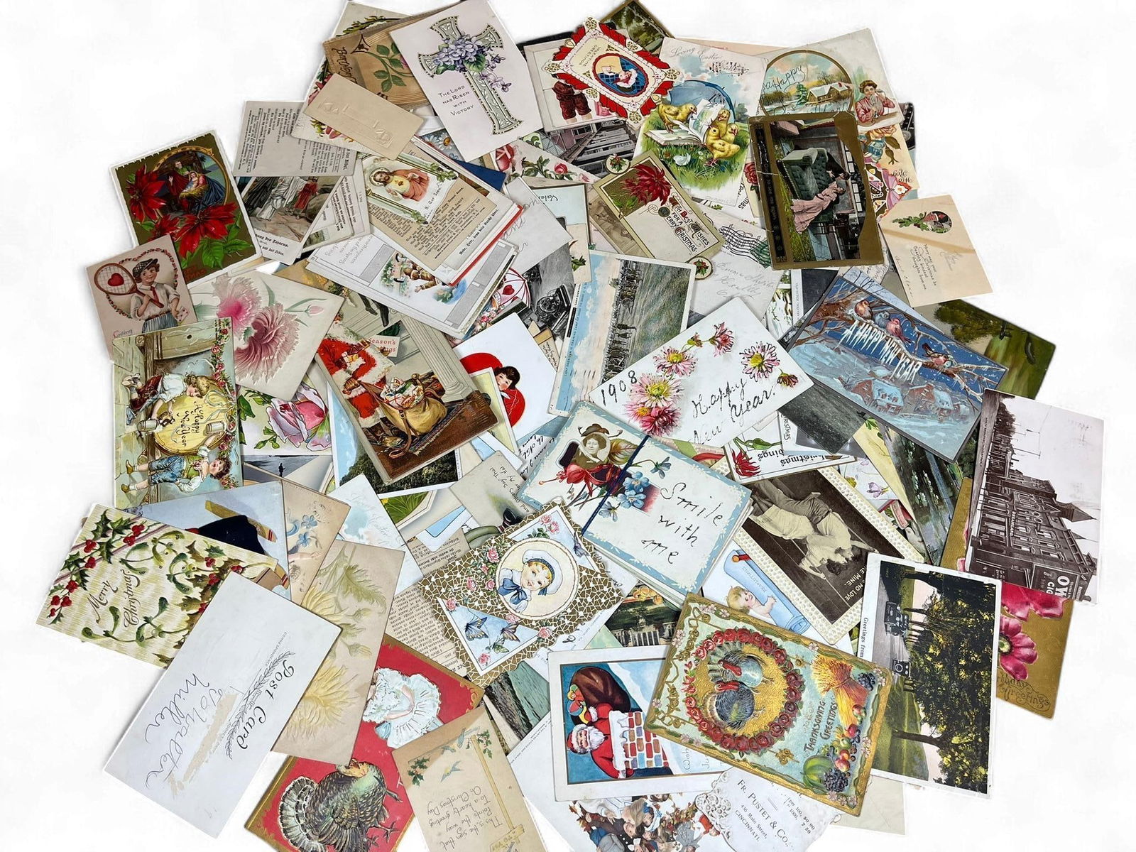 A Large Collection of Vintage and Antique Paper Ephemera, including Postcards and Greeting Cards, c. (1 of 8)