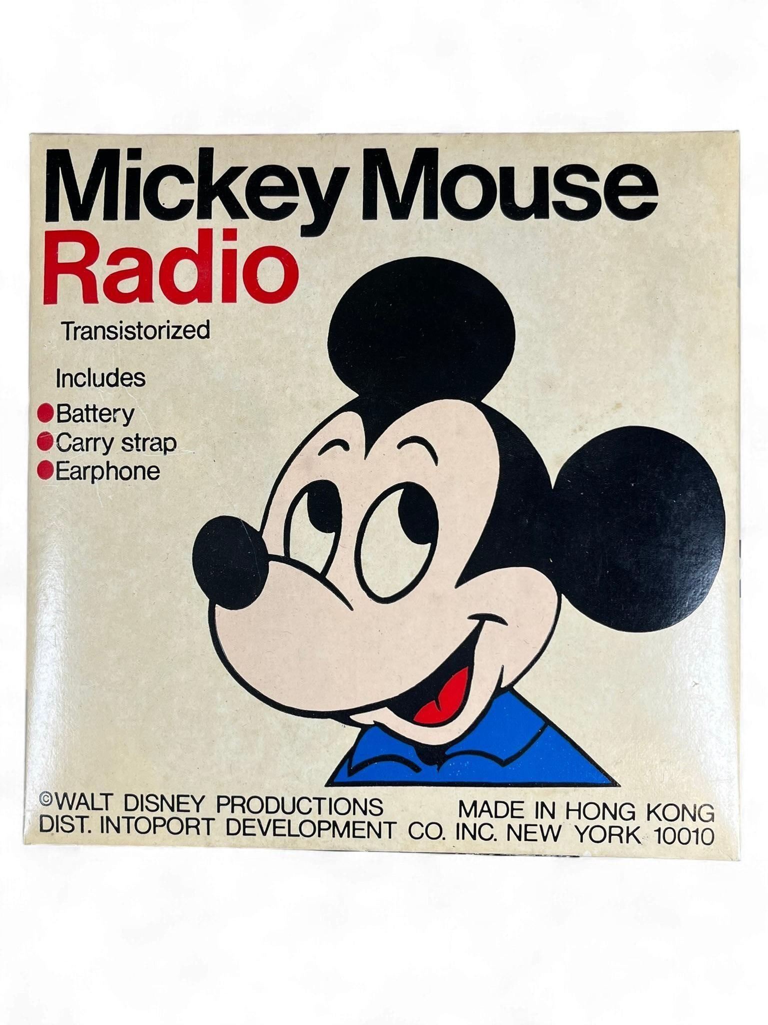 Vintage 1970s Walt Disney Productions Mickey Mouse Transistor Radio, Model 179, New in Box (1 of 9)