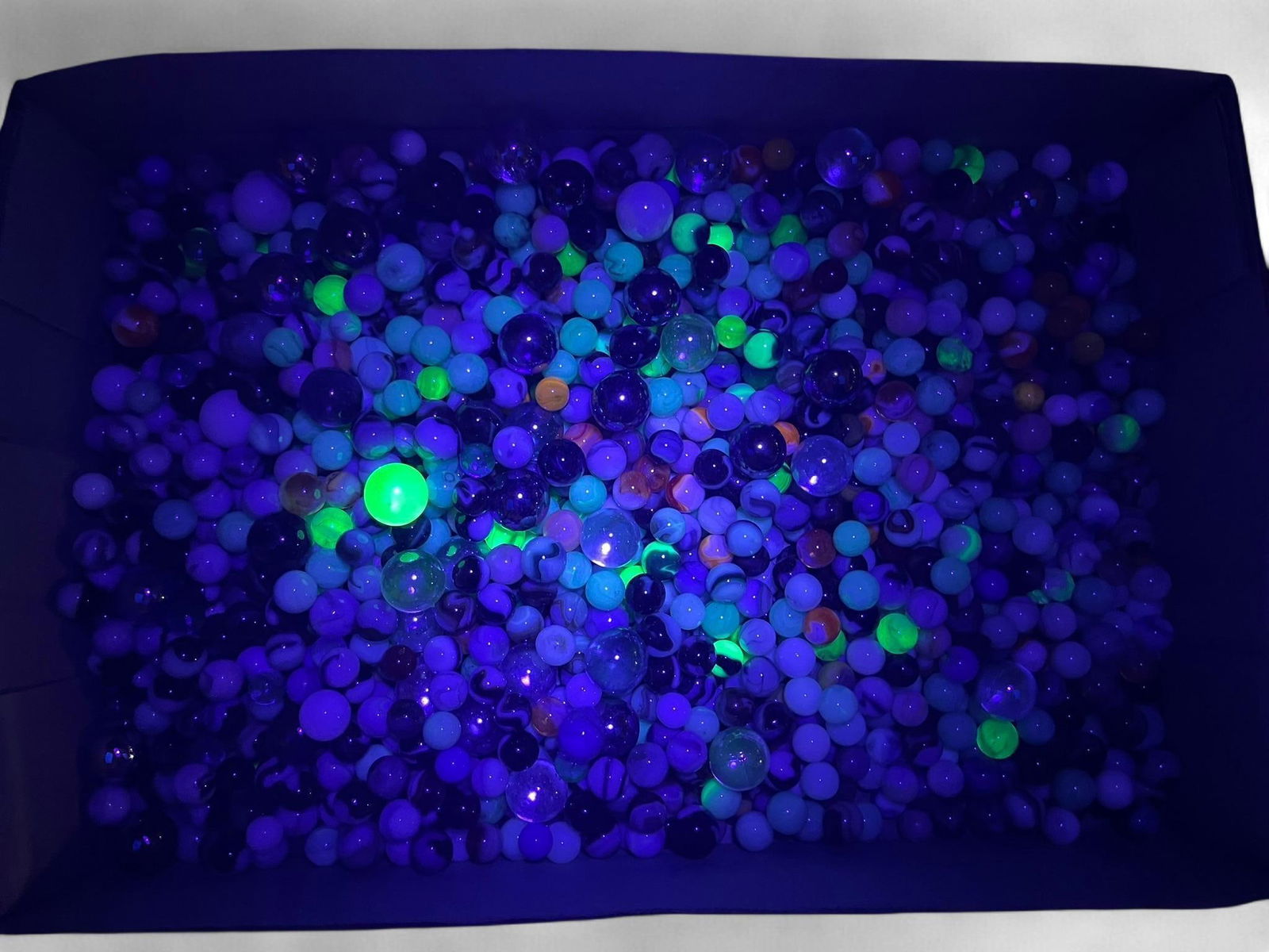 A Large Collection of Assorted Glass Marbles, including Fluorescent Examples (1 of 13)