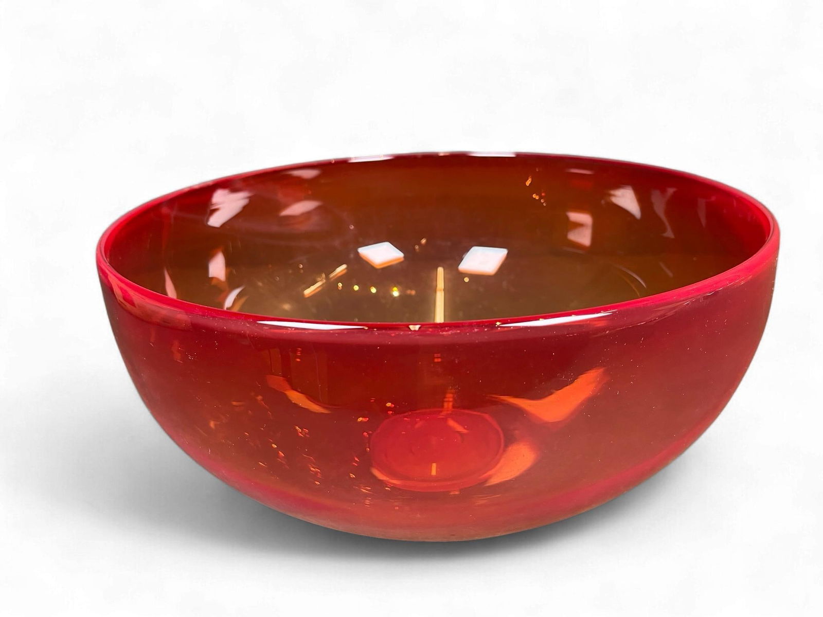 Large Vintage Ruby Glass Bowl (1 of 11)