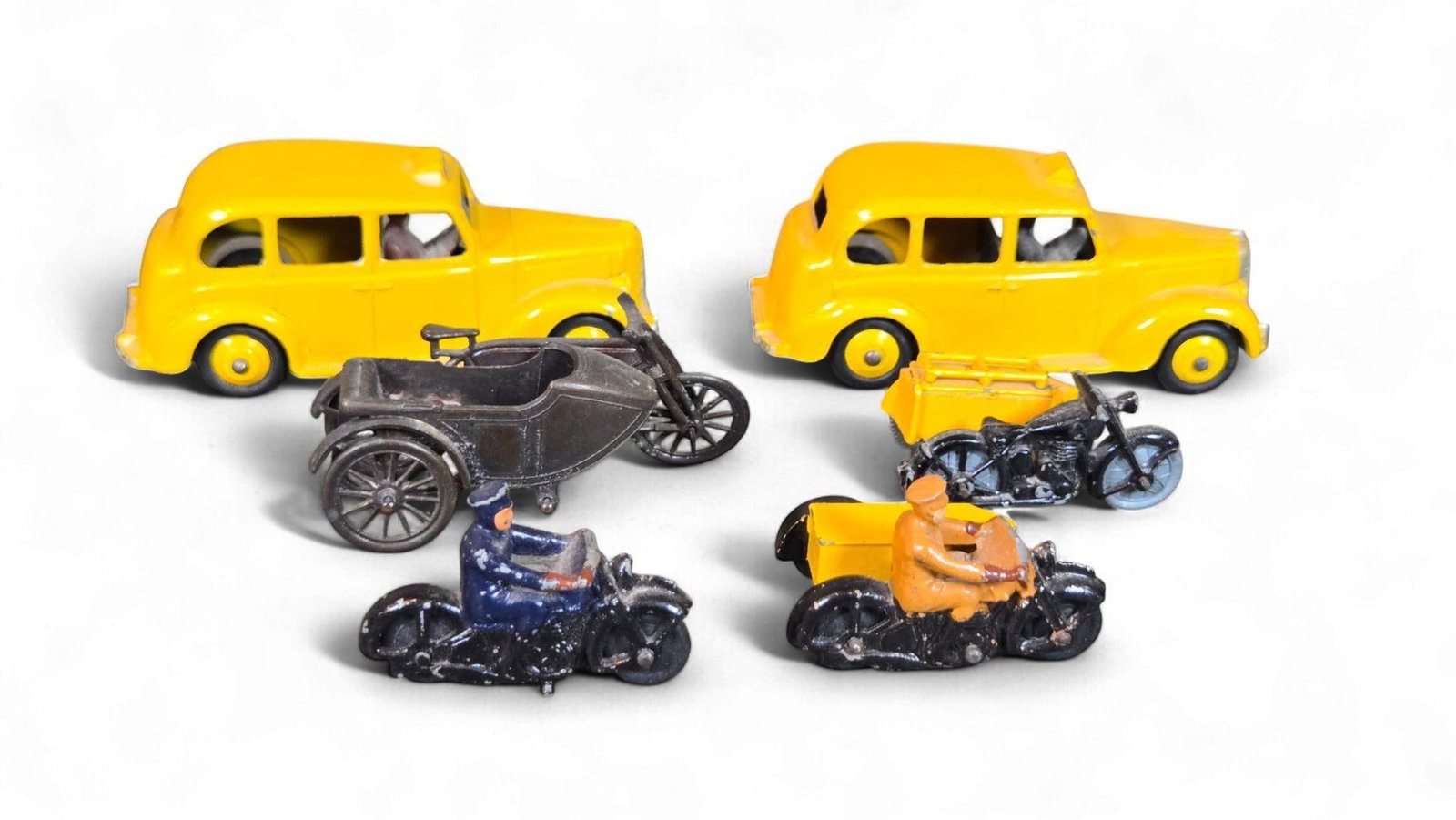 A Collection of Vintage Dinky Toys and an Early 20th Century 'Depose France' Cast Metal Motorcycle w (1 of 19)