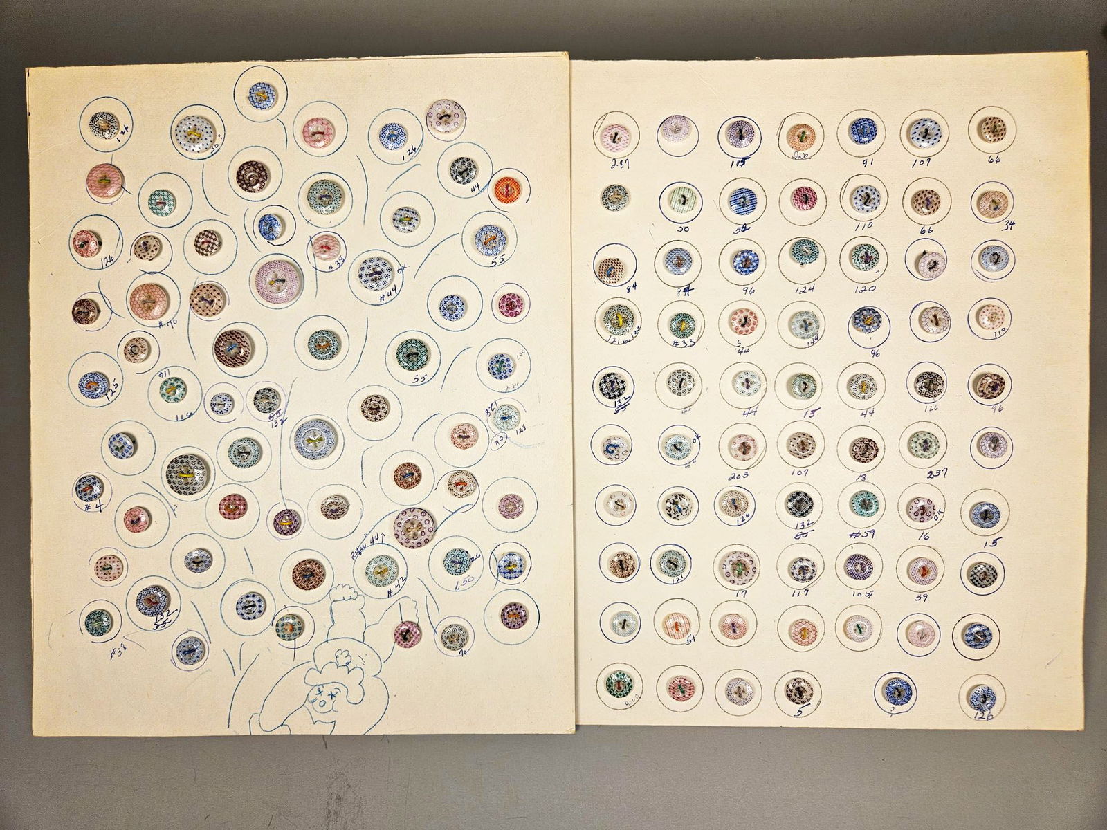 A Collection of Antique China Calico Sewing Buttons (1 of 19)