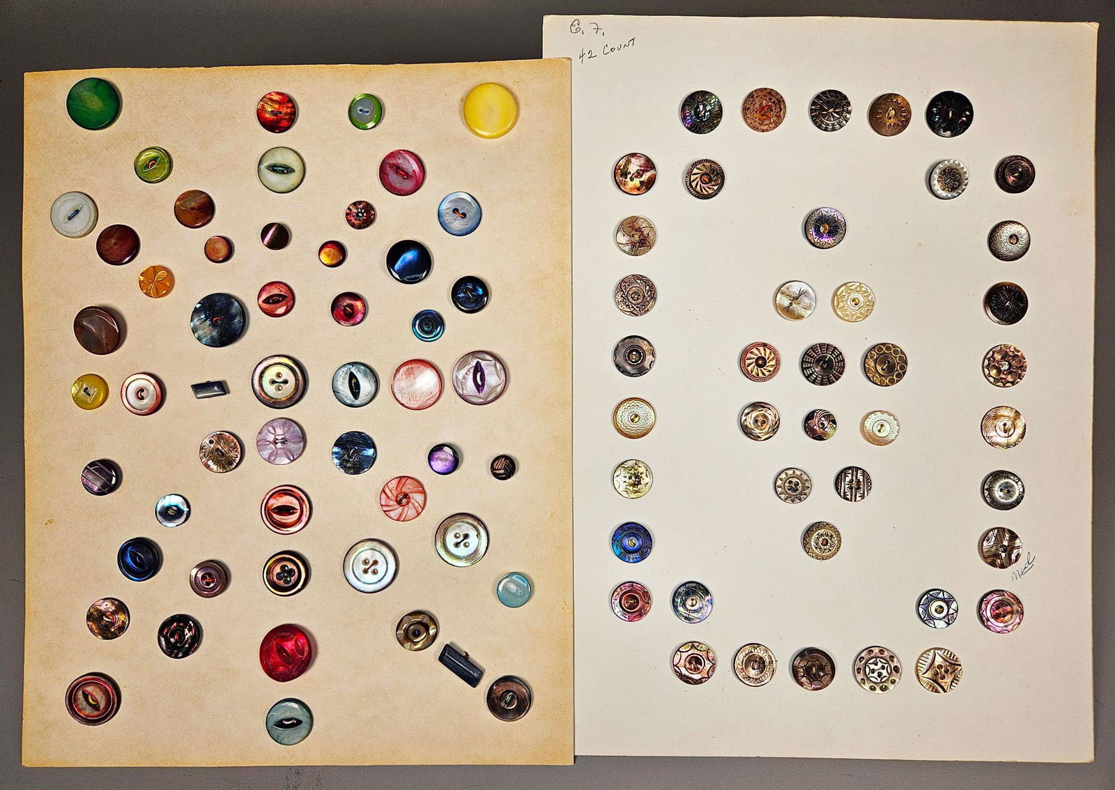 A Collection of Antique and Vintage Carved Mother-of-Pearl and Shell Buttons (1 of 19)