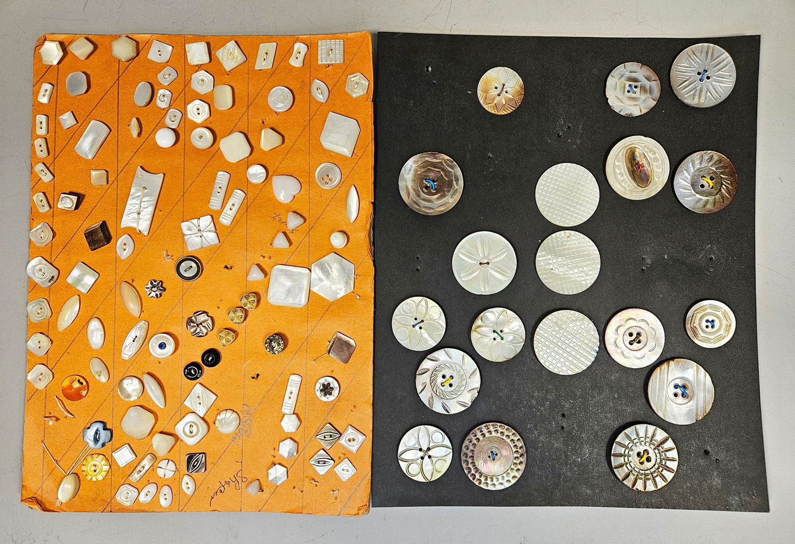 A Collection of Over group of Vintage Carved Mother-of-Pearl Buttons (1 of 19)