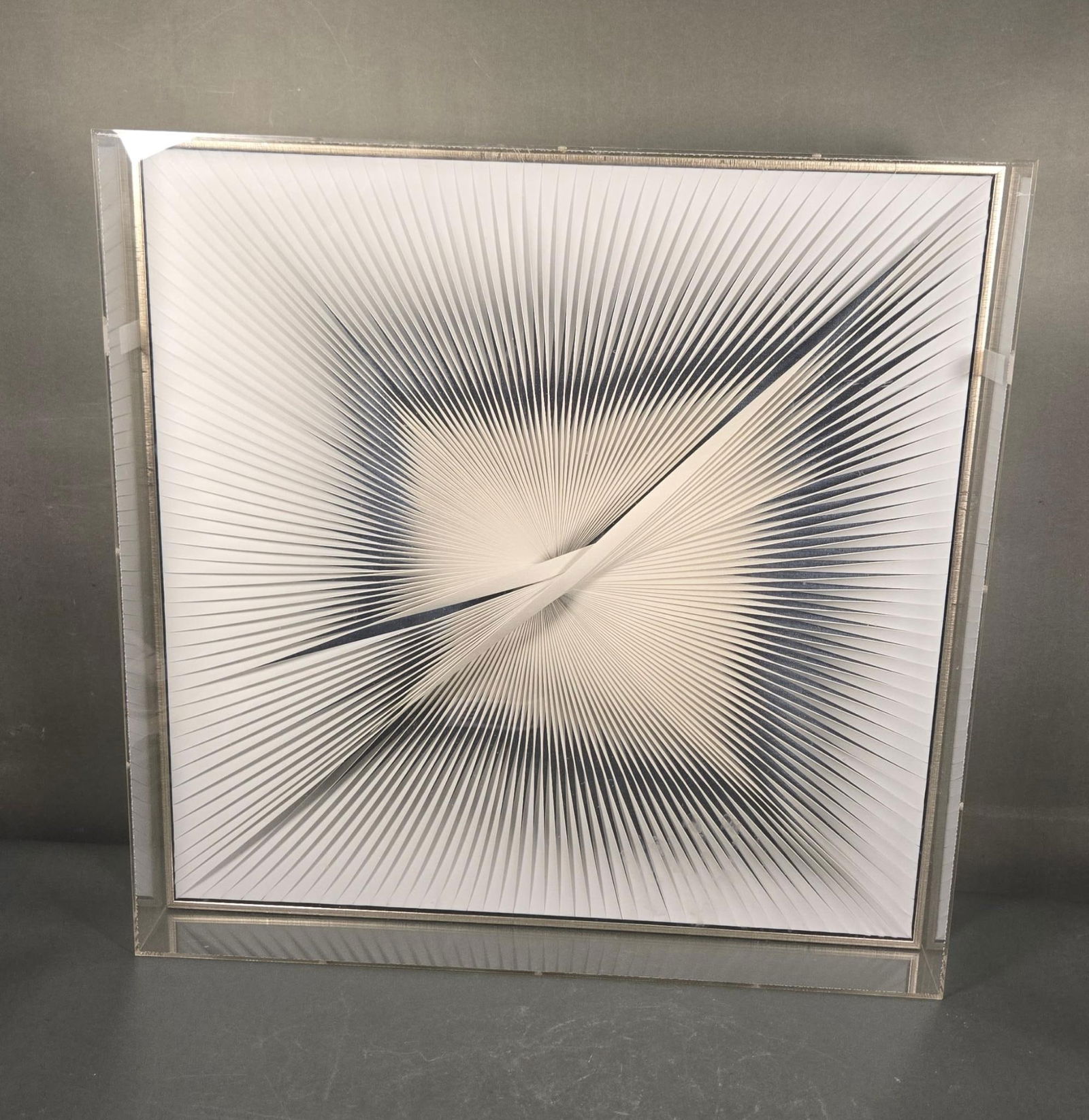 A Contemporary Abstract Geometric Wall Sculpture in Acrylic Shadow Box (1 of 9)