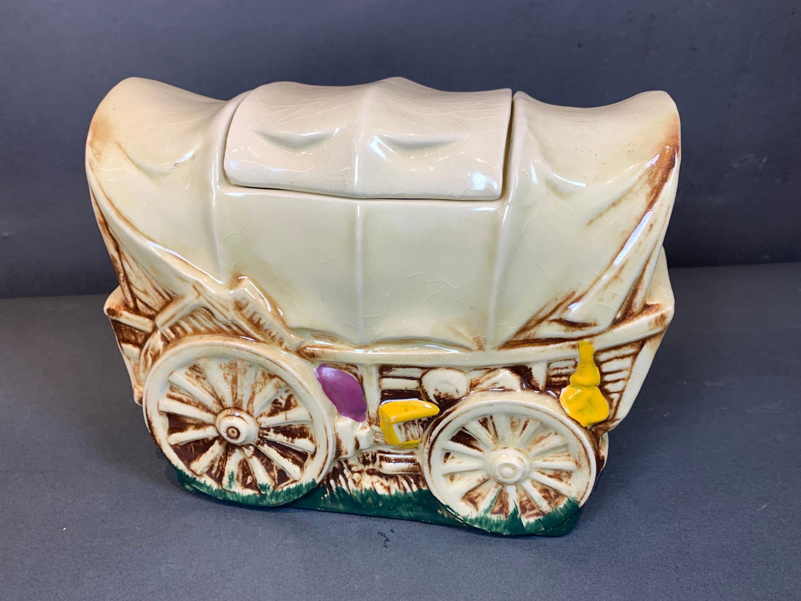 McCoy Covered Wagon Cookie Jar, 1960s (1 of 6)