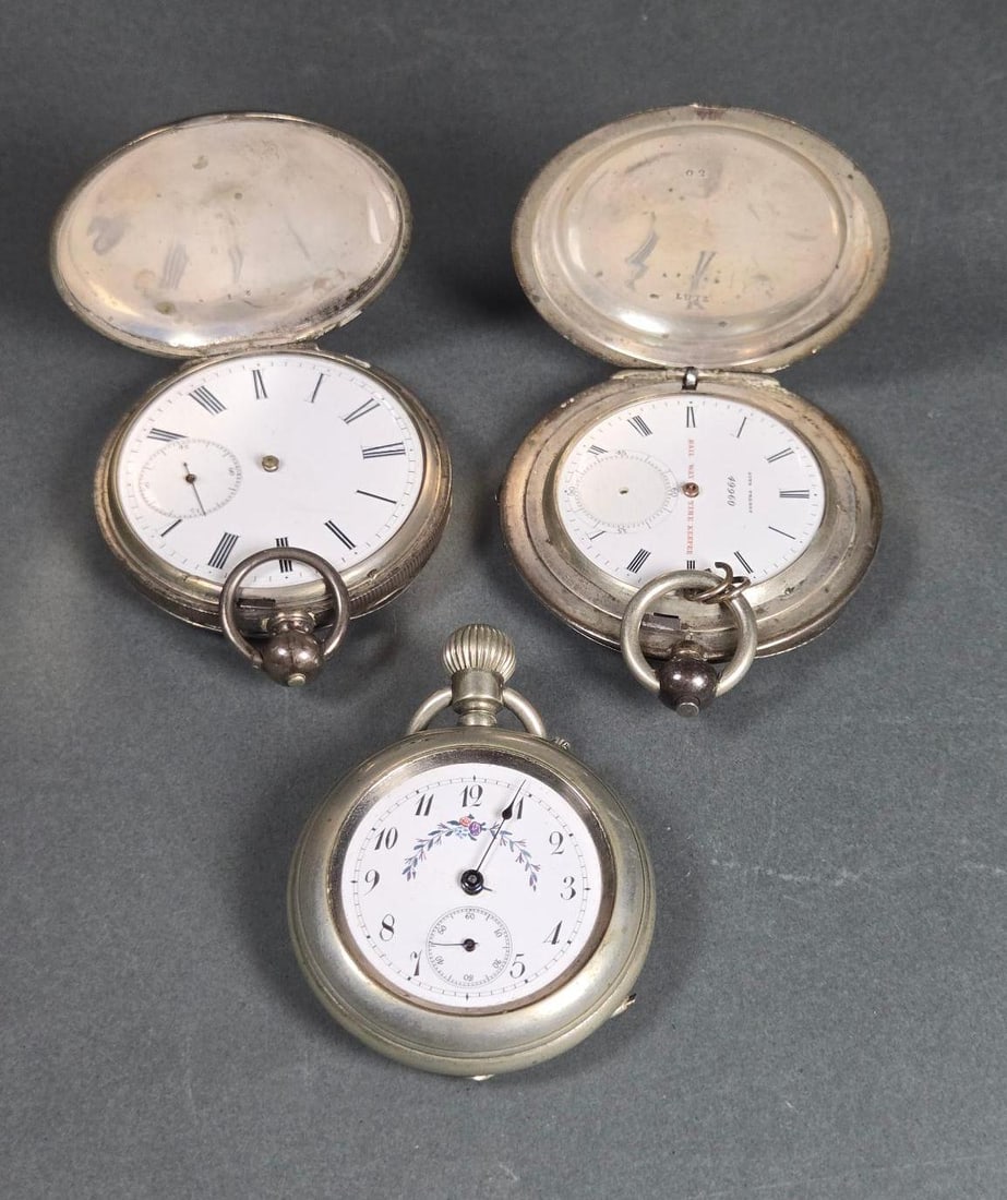 Three Antique Swiss Pocket Watches, including Lutz Bros. (1 of 20)