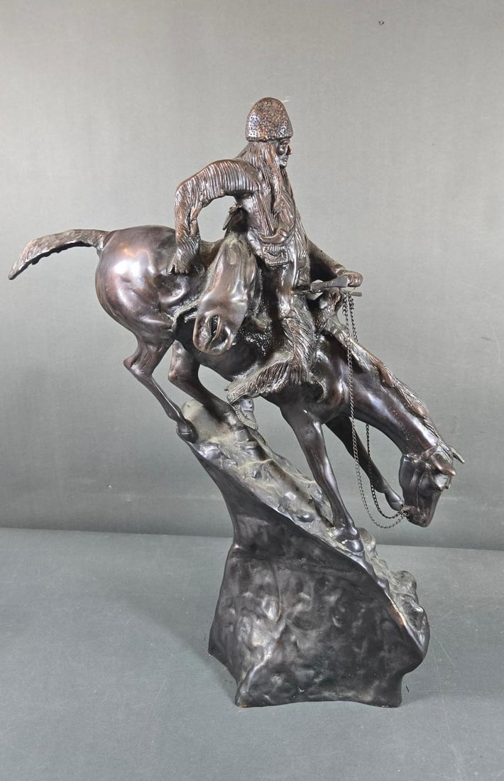 Bronze Sculpture After Frederic Remington's 'The Rattlesnake' (1 of 6)
