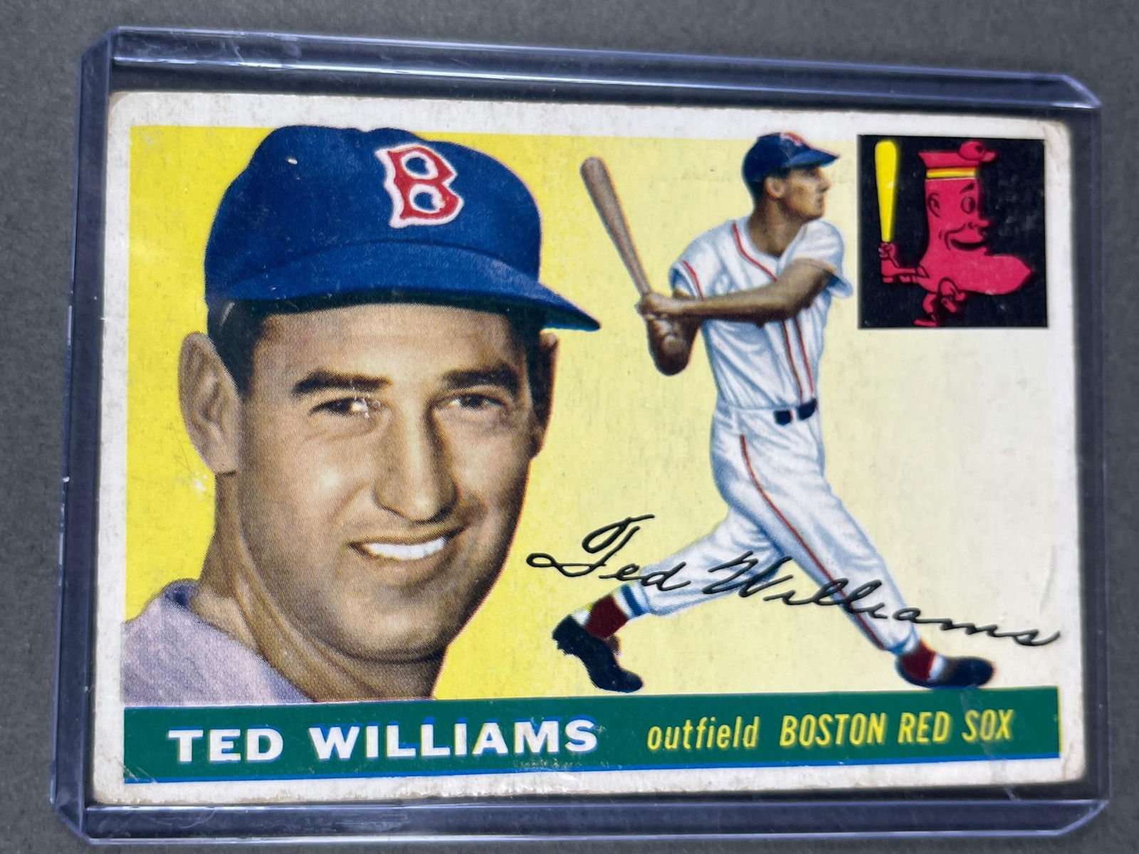 Ted Williams, Boston Red Sox, 1955 Topps, soft corners, good (1 of 7)