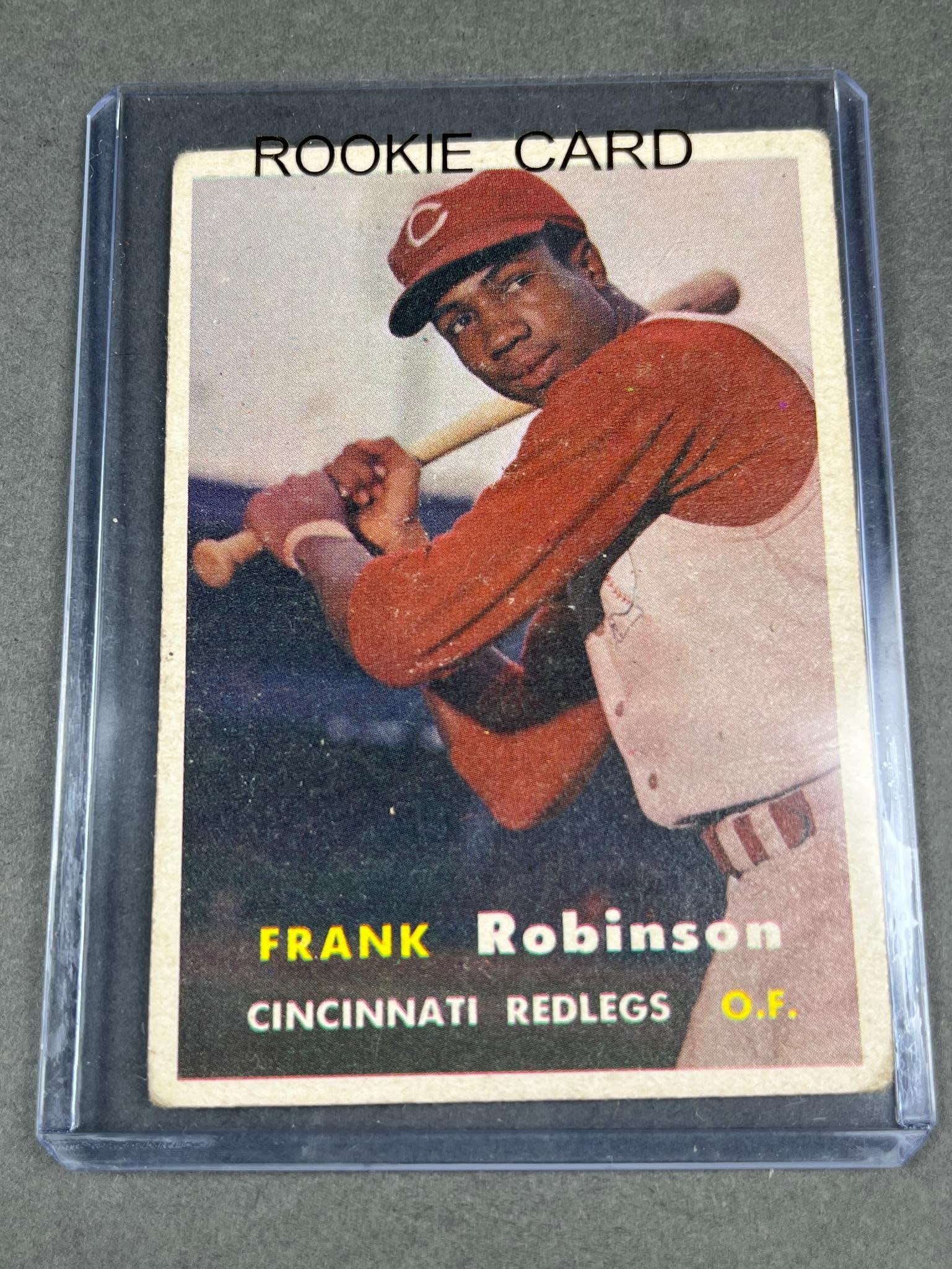 Frank Robinson, Cincinnati Red Legs, Rookie card, 1957 Topps, good (1 of 6)