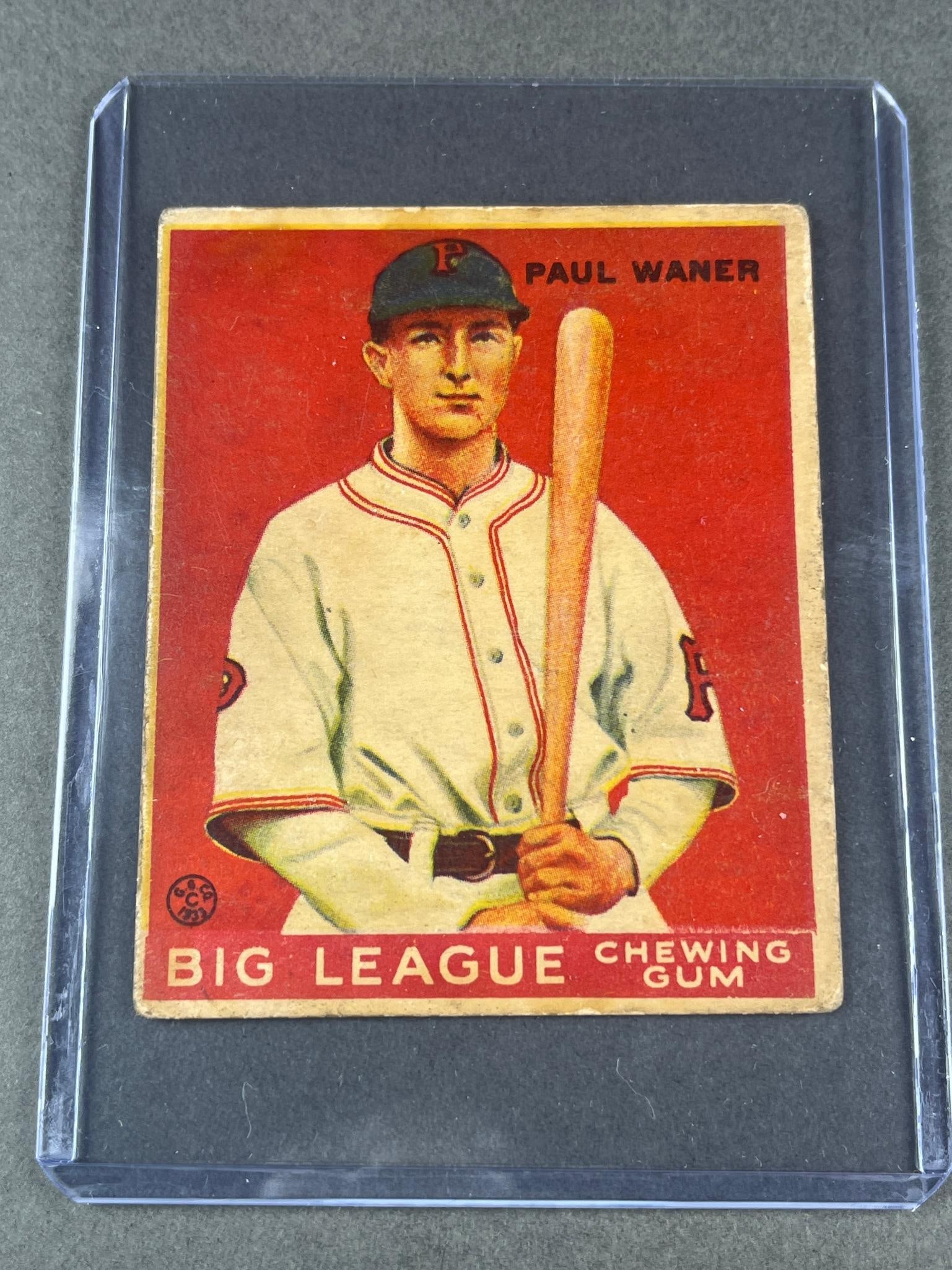 Fred Paul Waner, Pirates Rookie 1933 Goudey, good (1 of 6)