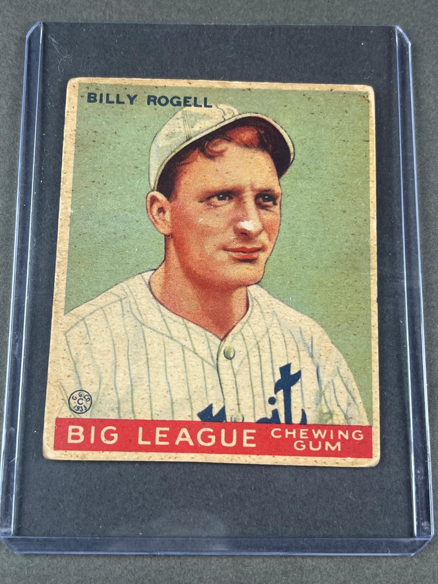 Billy Rogell, Rookie, 1933 Goudey, Detroit, VG (1 of 6)