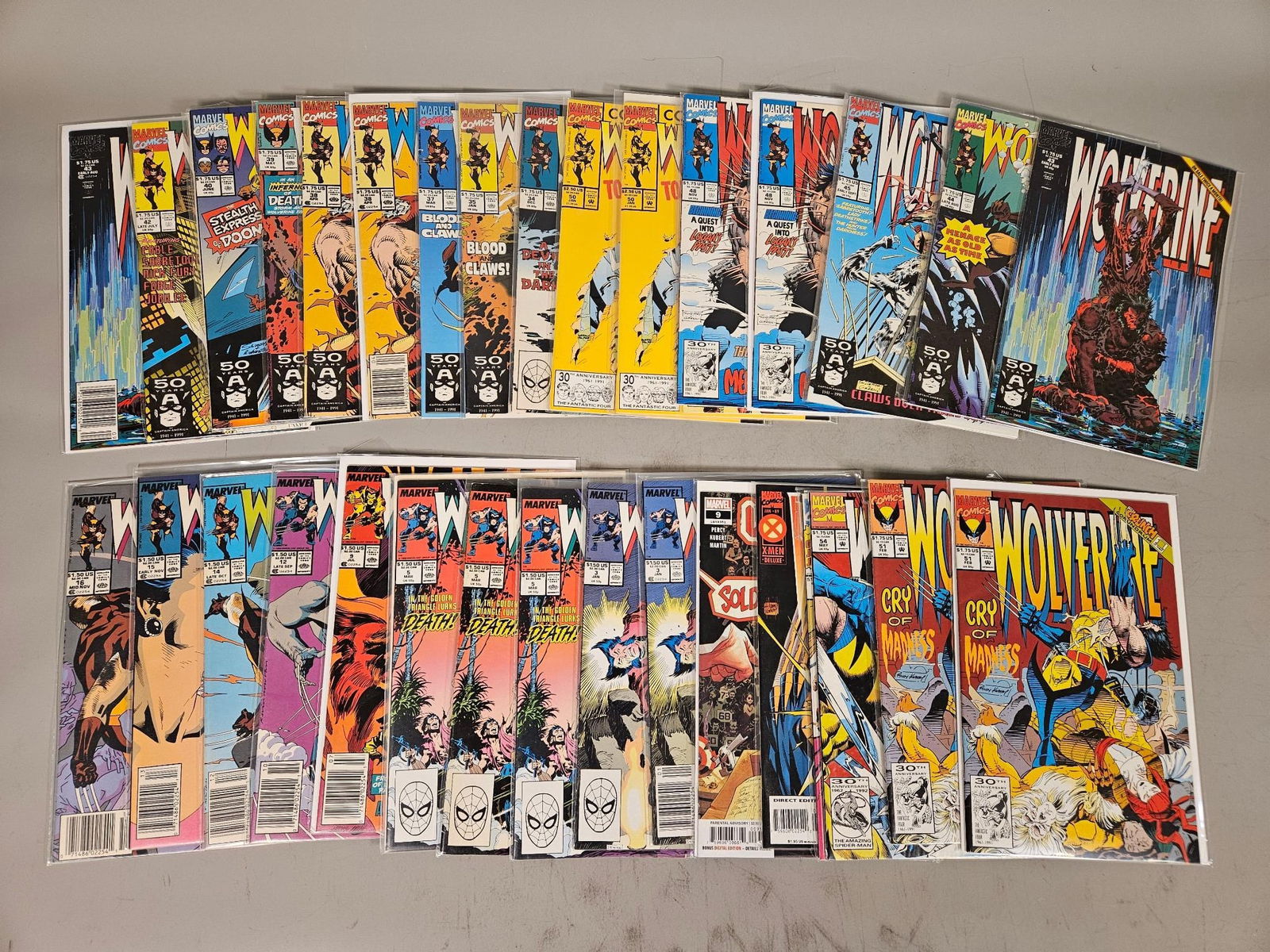 A Collection of 37 Marvel Comics, Wolverine Series (1 of 7)