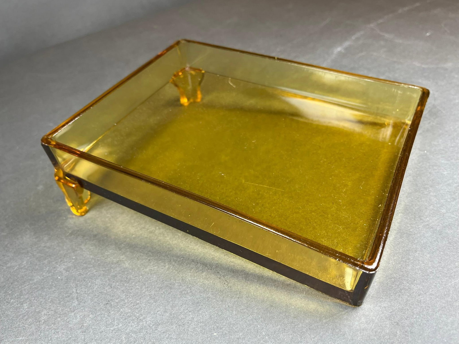 Clark's Teaberry Gum Amber Glass Display Tray (1 of 12)