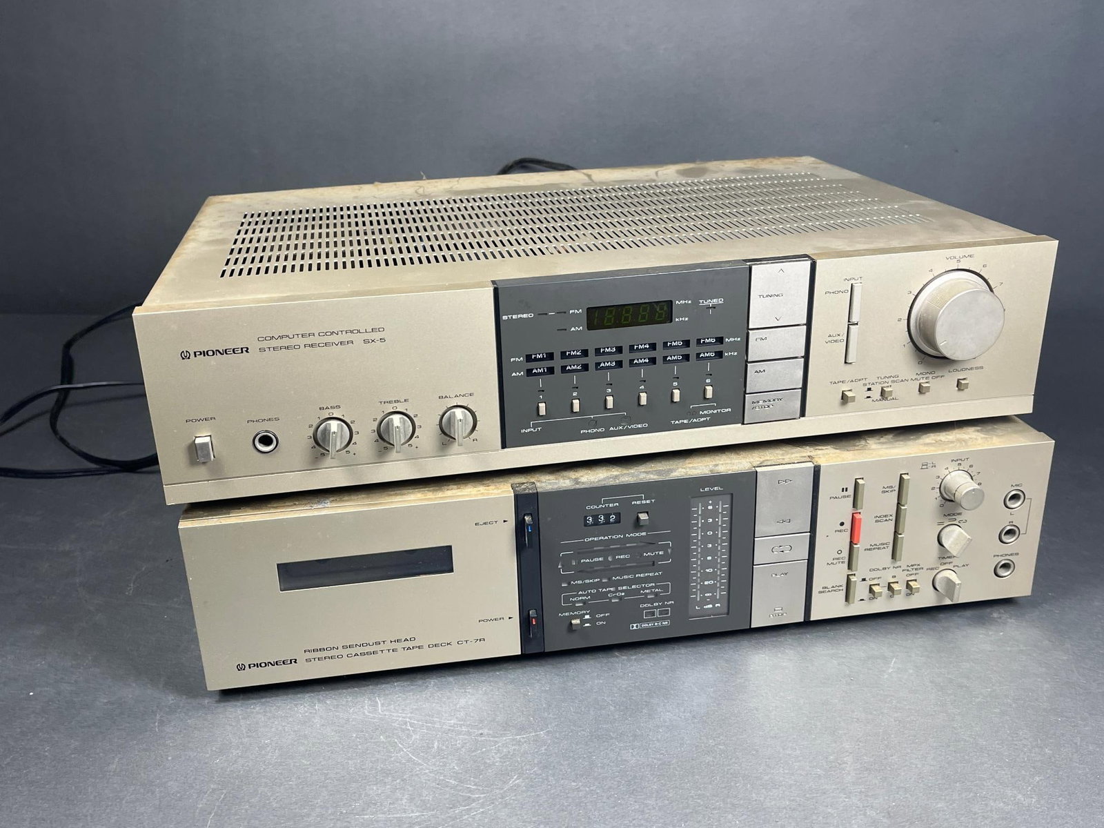 A Pair of Pioneer SX-5 Computer Controlled Stereo Receiver and CT-7R Cassette Tape Deck (1 of 20)