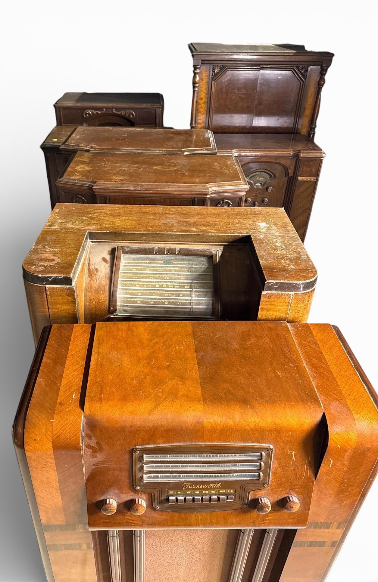 A Collection of Seven Vintage Floor-Standing Console Radios, Late 1920s-1940s (1 of 19)