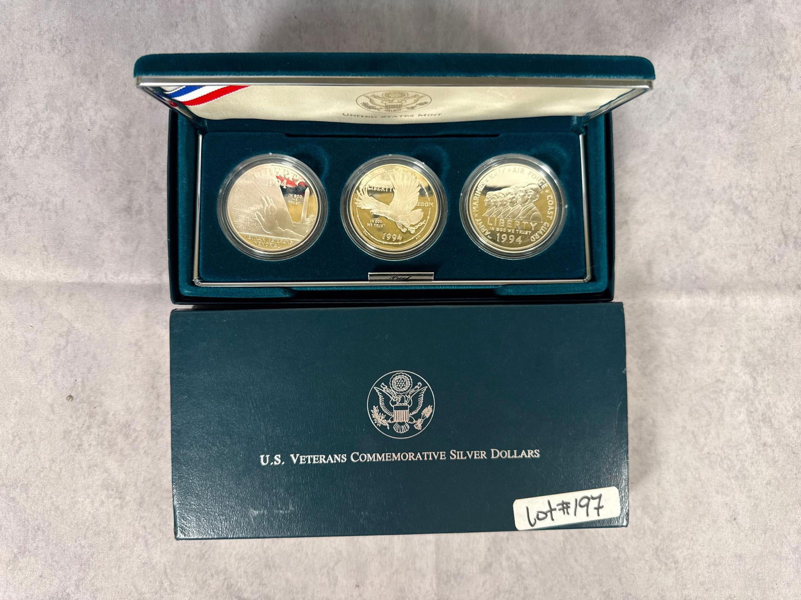 1994 U.S. Veterans Commemorative Silver Dollars Proof Set - 2