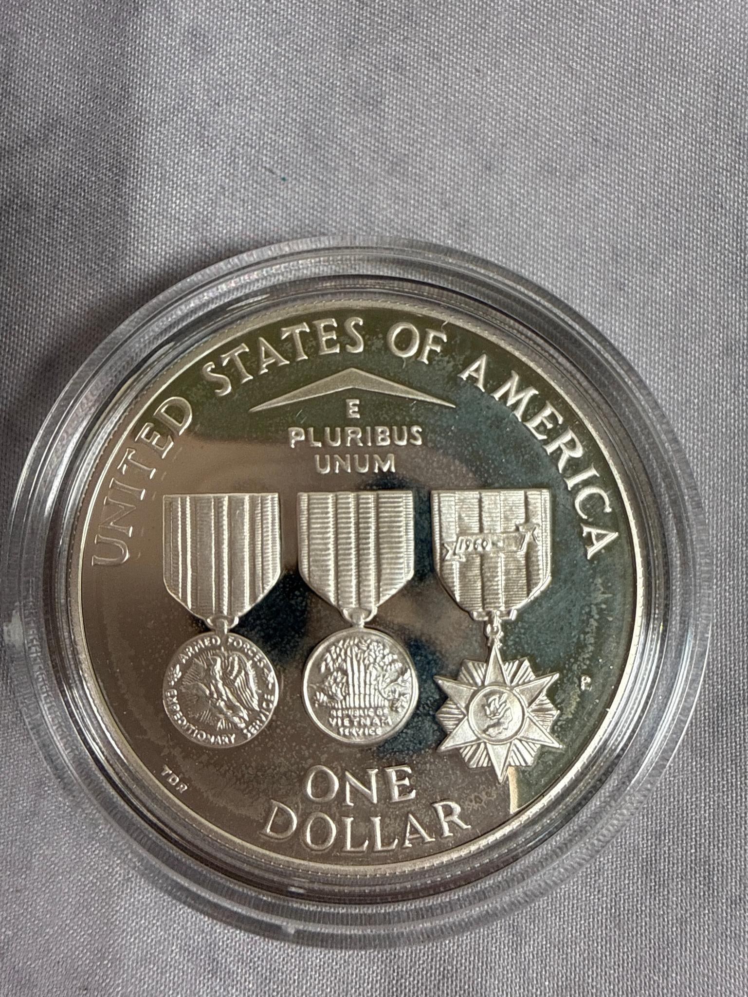 1994 U.S. Veterans Commemorative Silver Dollars Proof Set - 4